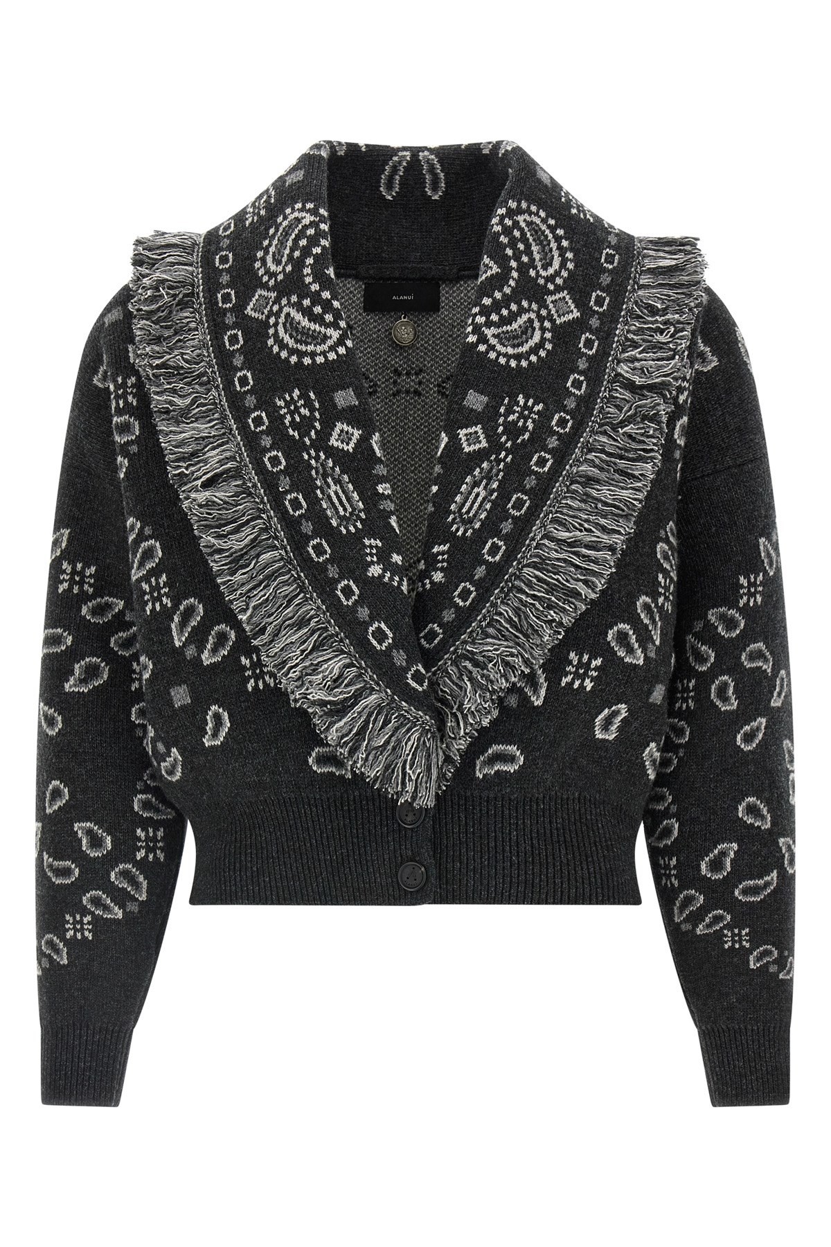 Alanui Knitwear Shawl Collar Fringe Detailing In Multi