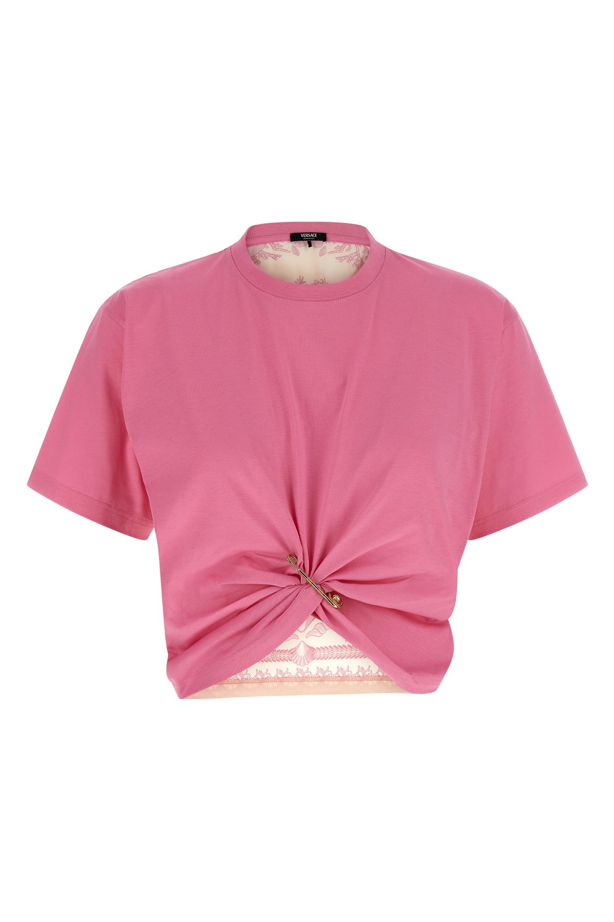 Versace 'underwater Barocco' T-shirt In Pink