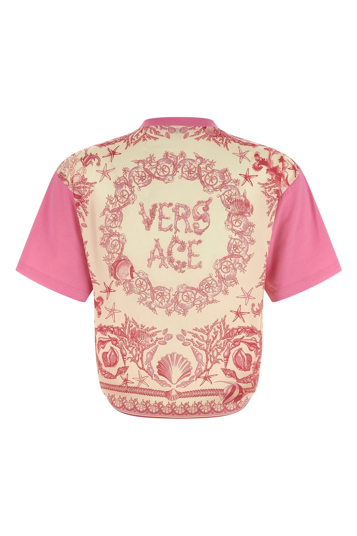 VERSACE Tシャツ アンダーウォーター バロッコ クロップ Tシャツ アンダーウォーター バロッコ マルチカラー