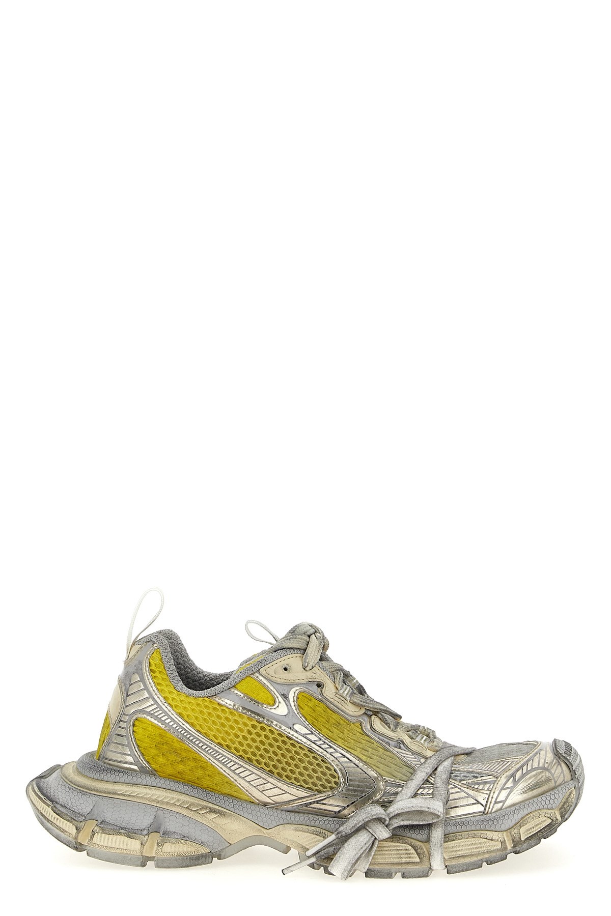 Balenciaga 3xl Panelled Lace-up Sneakers In Yellow