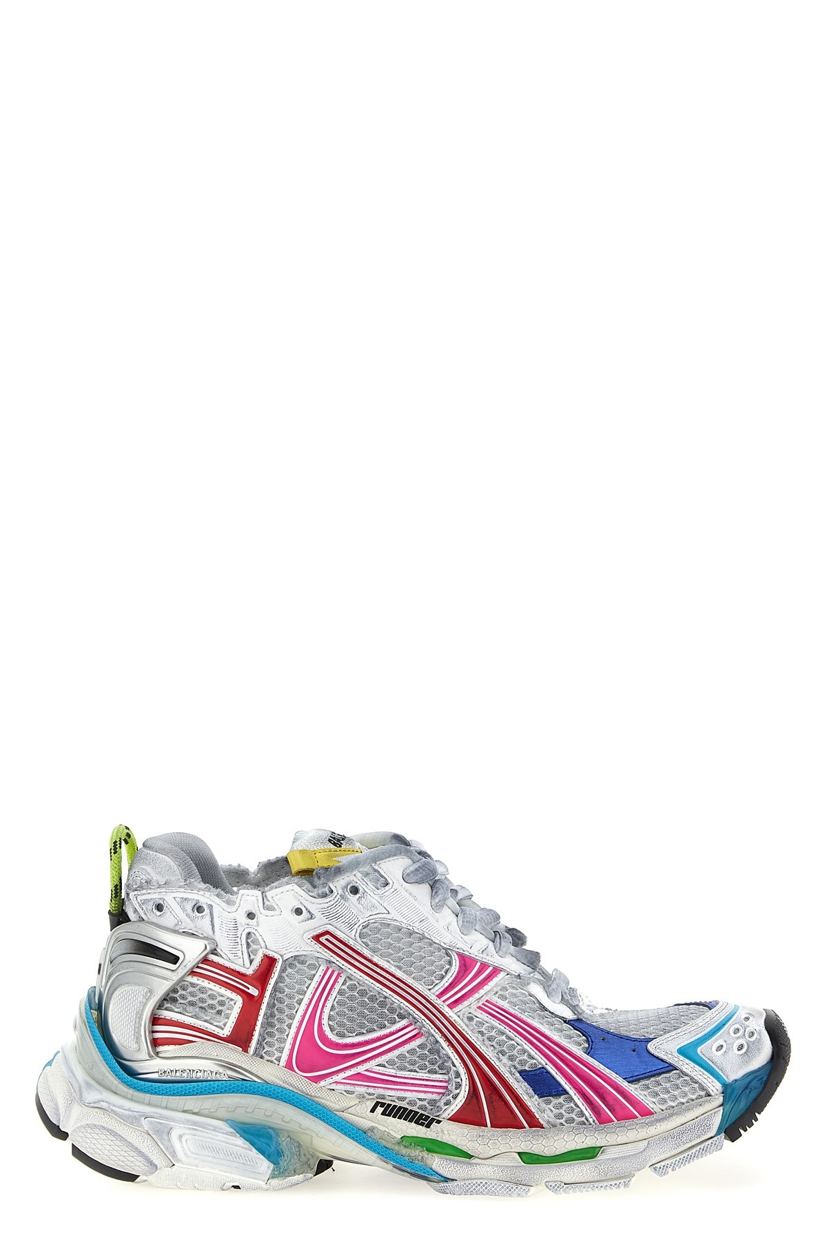 Balenciaga Mesh Panelled Runner Sneakers In Multi