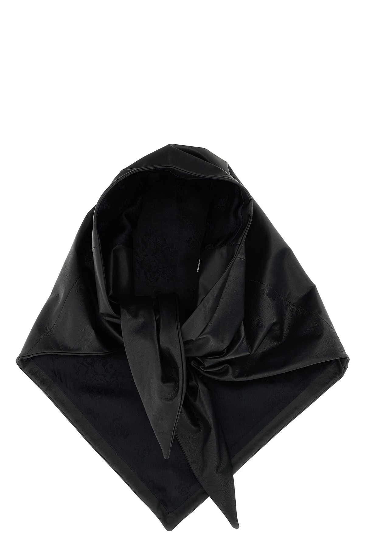 Magda Butrym Floral-pattern Leather Scarf In Black