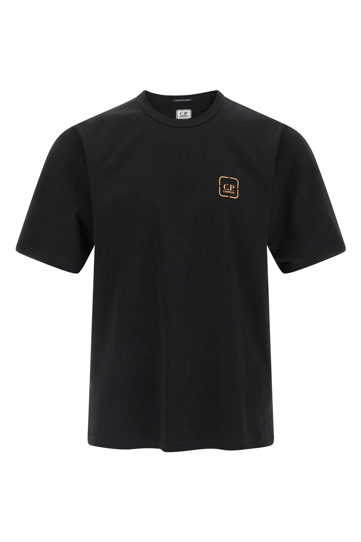 C.p. Company Metropolis Series Mercerized Jersey Urban Mobility T-shirt In Black