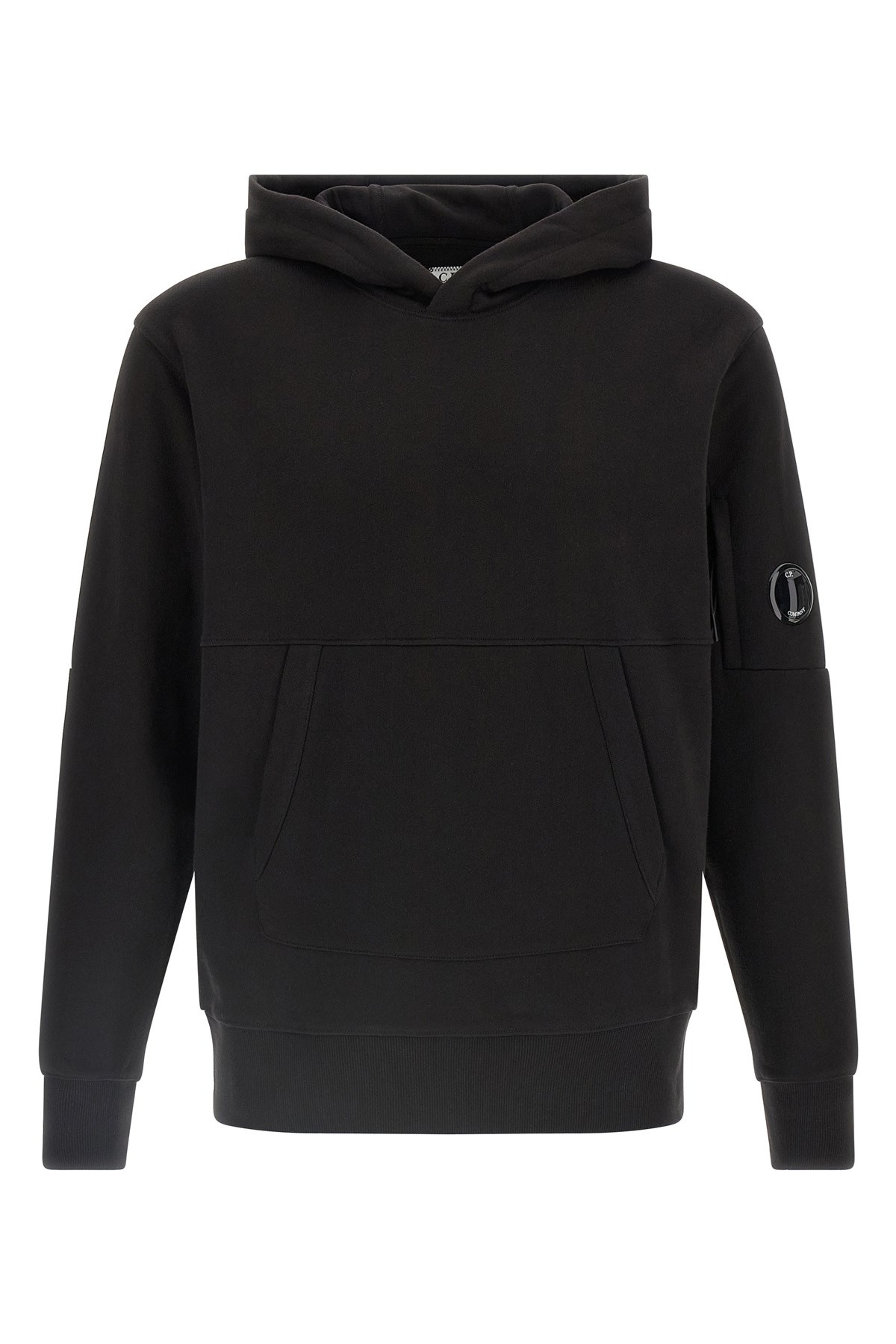 C.p. Company Relaxed-fit Hooded Sweatshirt In Black