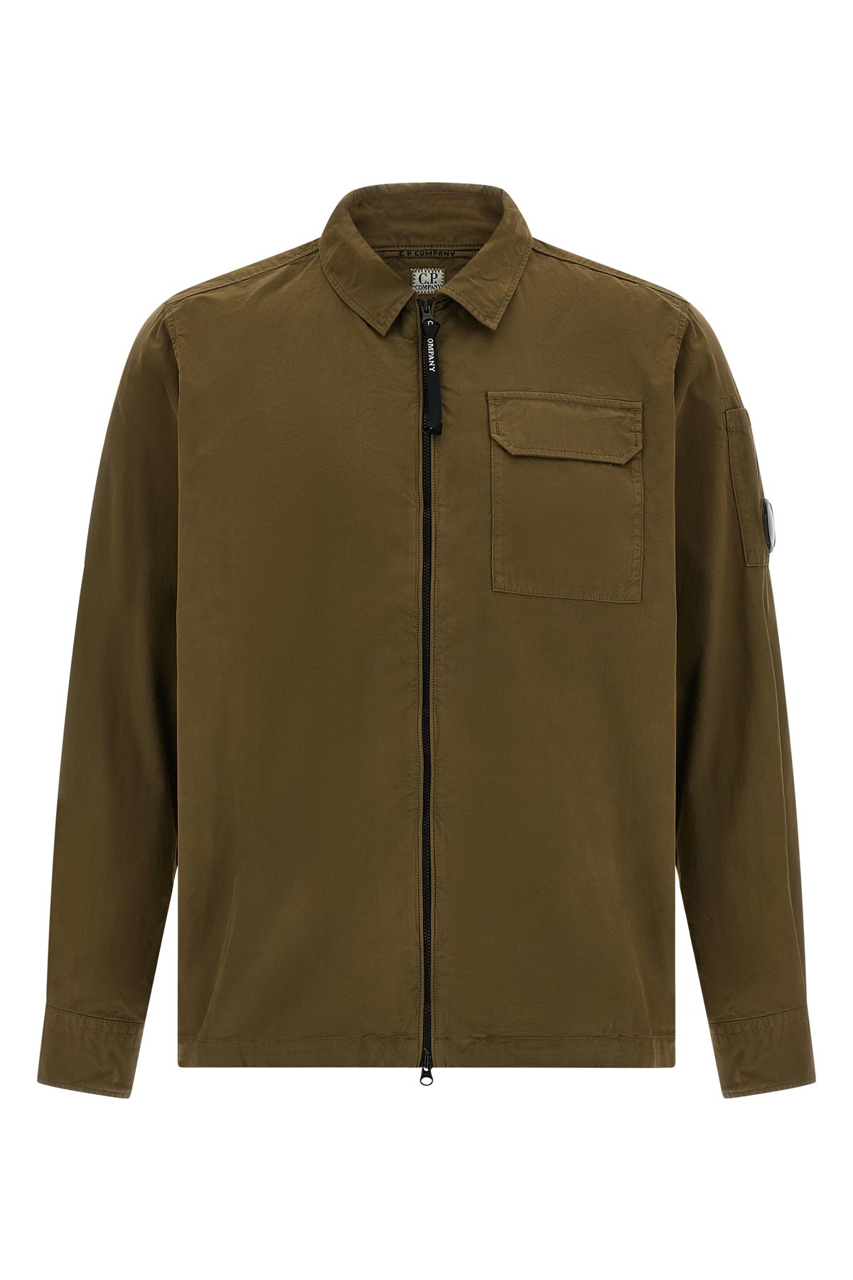 C.p. Company Contemporary Zip Closure Overshirt In Green