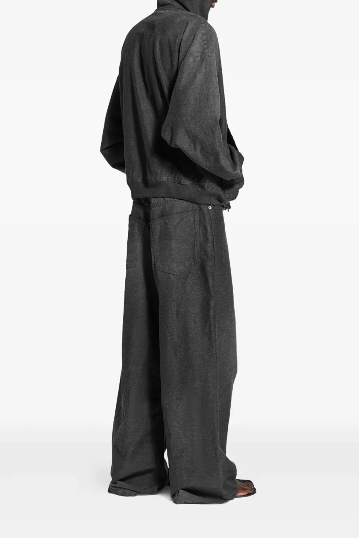 パーカー・フーディ BALENCIAGA LOOK 35 Trompe L'Oeil Hoodie (838688 TSWB31140) Men's Trompe L'œil Hoodie in Anthracite | Balenciaga US