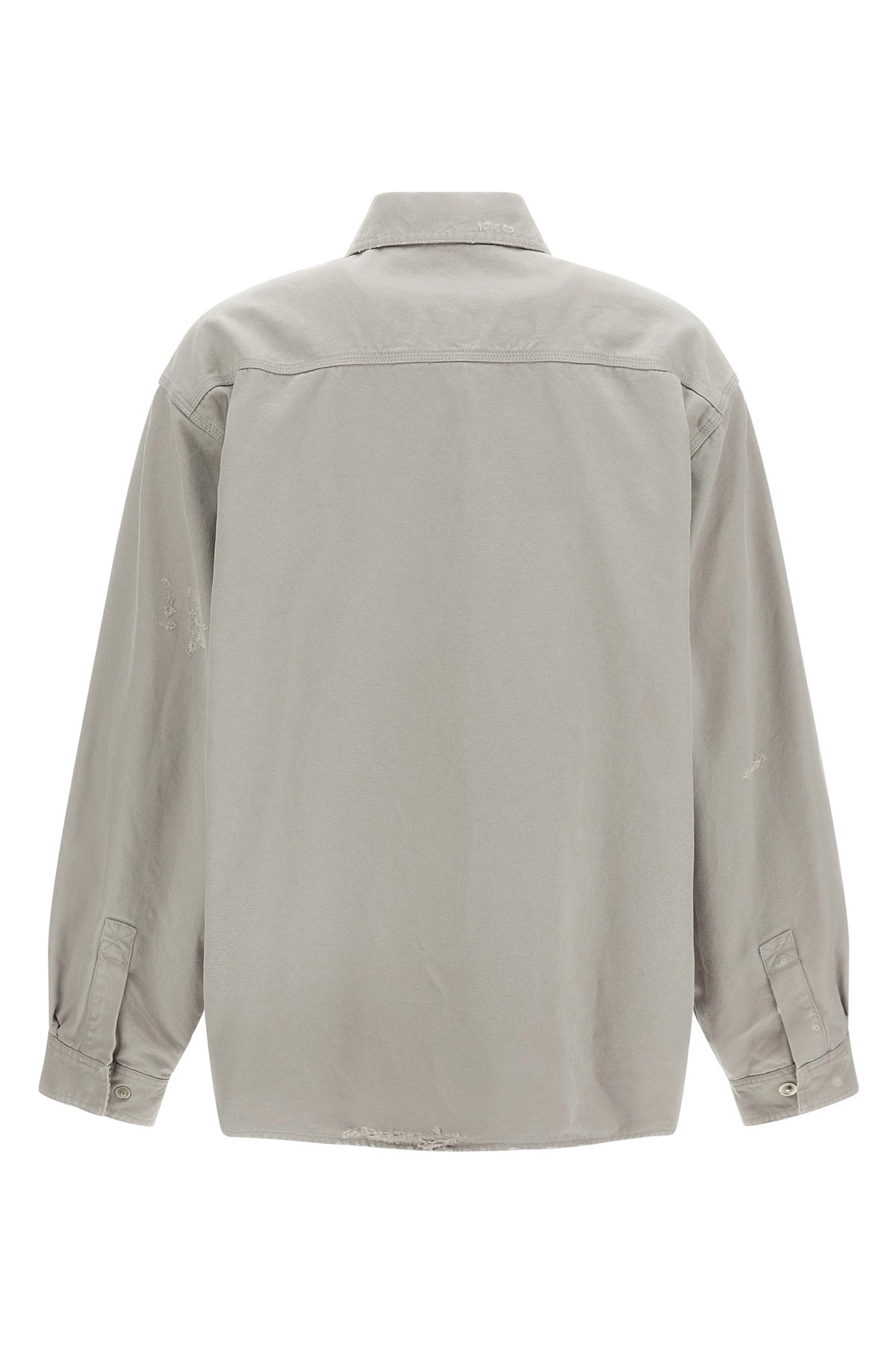 Tシャツ・カットソー BALENCIAGA FW25 WORKWEAR OVERSHIRT (839085 TRP15 1400) Men's Workwear Overshirt in Light Grey | Balenciaga US