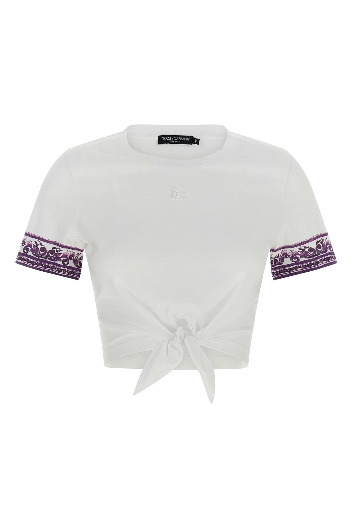 Tシャツ・カットソー Dolce & Gabbana 'Maiolica' sleeve t-shirt Dolce & gabbana 'maiolica' sleeve t-shirt available on