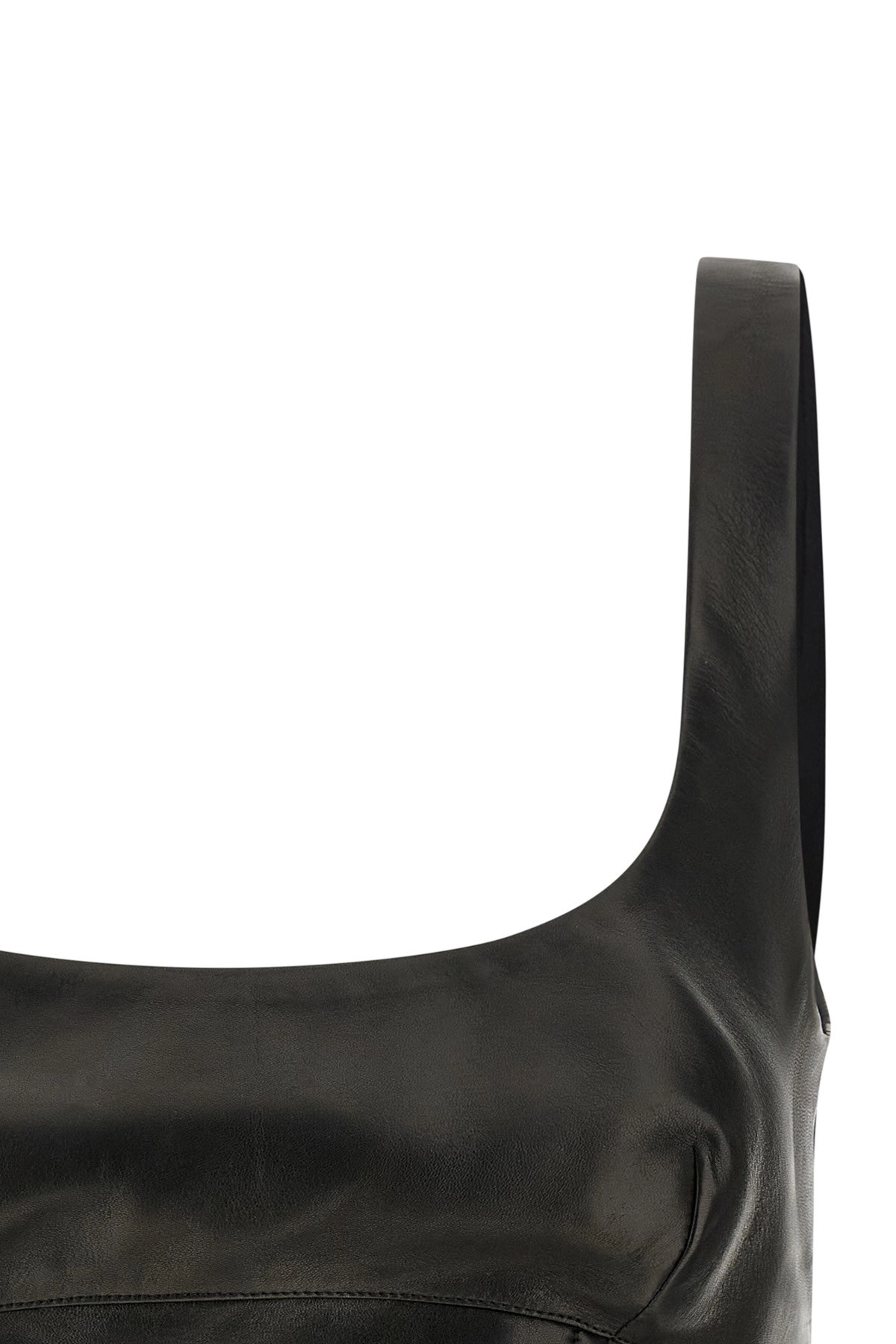 Ermanno scervino Peplos leather top available on julian