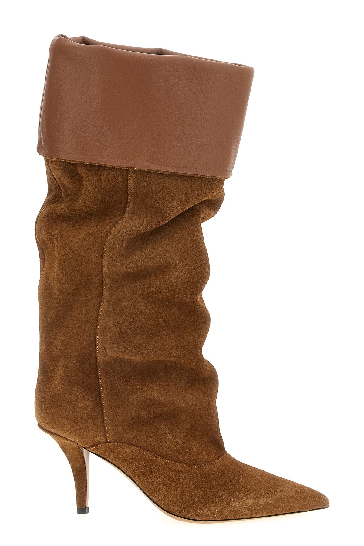 Paris Texas Ines Reverse 75 Suede Cognac Boots In Neutral