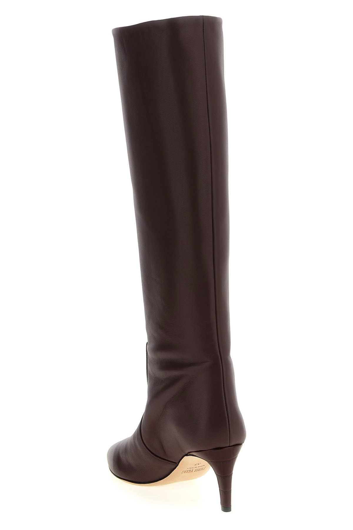ロングブーツ PARIS TEXAS FW25 STILETTO BOOT 60 (PX504 XV003CIOCCOLATO) Black patent stiletto boots - Paris Texas – Paris Texas US