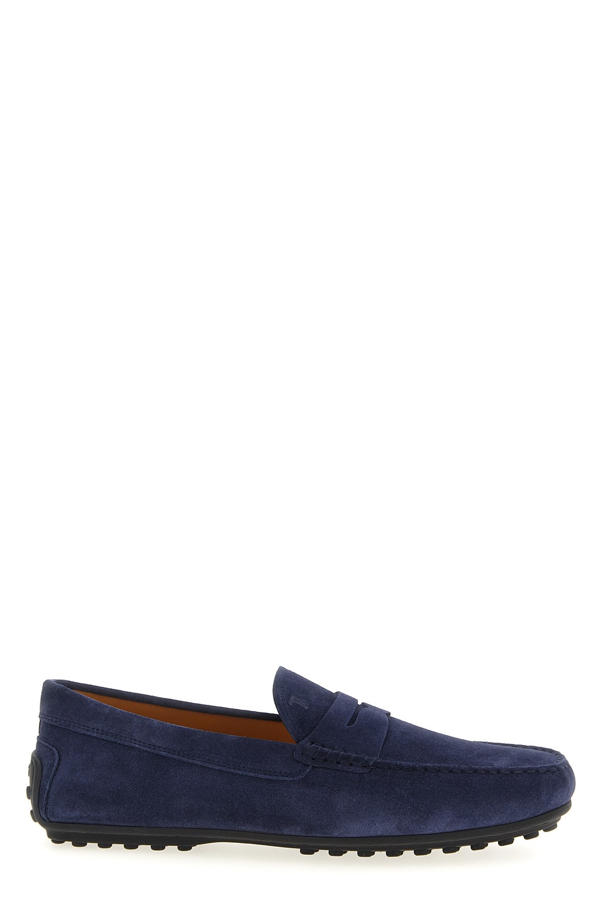 Tod's Suede Leather Gommino Driver Loafers Tods In Blue