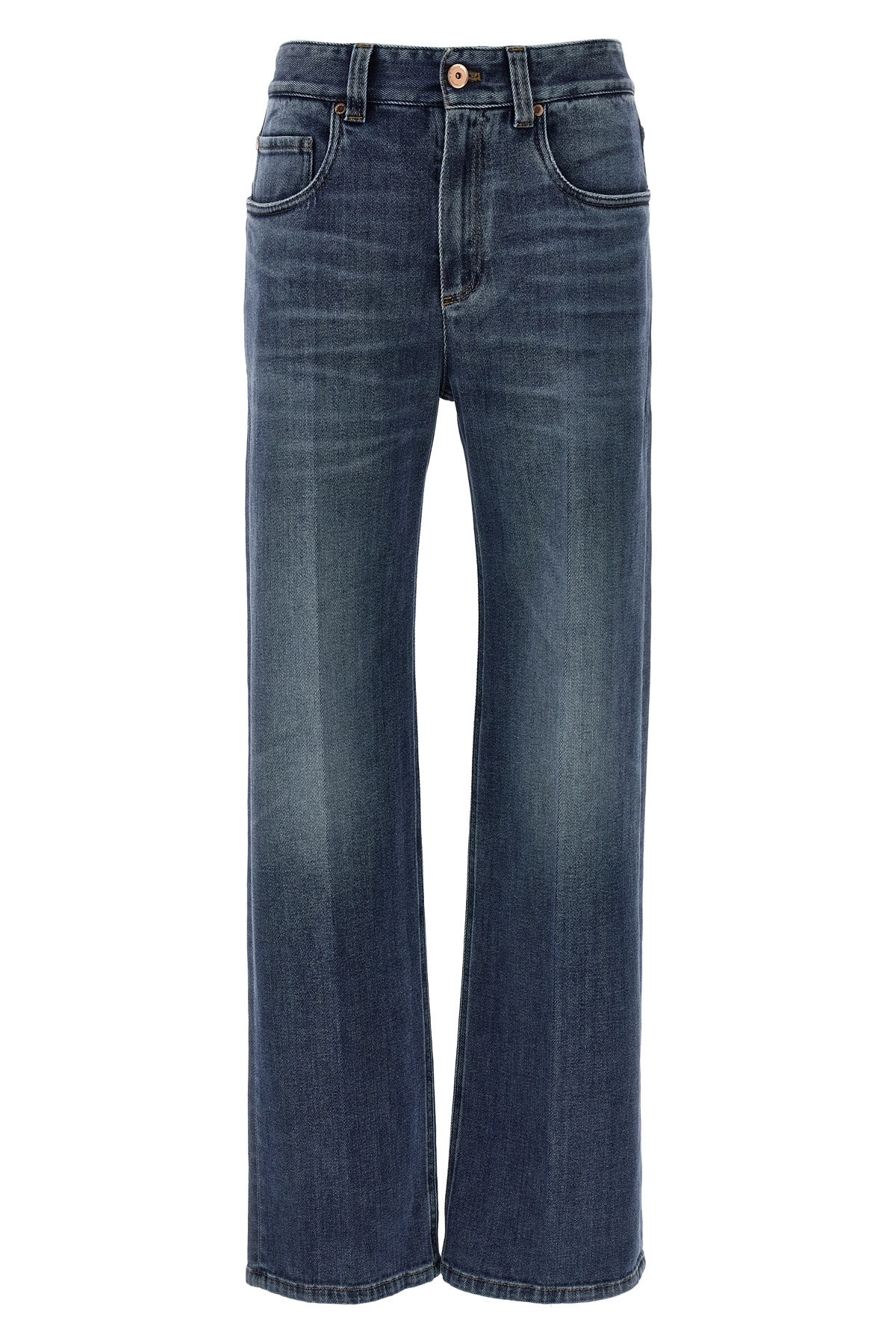 デニム・ジーパン BRUNELLO CUCINELLI 'Contemporary Loose' jeans Contemporary Loose trousers for Woman in Grey Denim