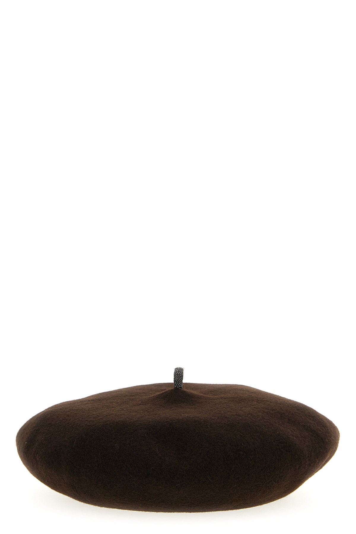 Brunello Cucinelli 'soft Round Loop Detail' Beanie In Brown