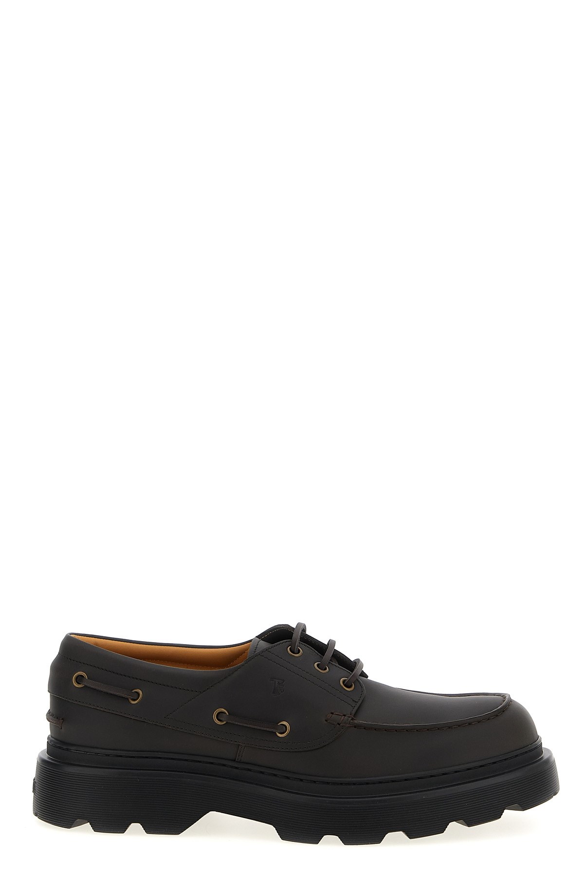 Tod's Leather Loafers Designed For Nautical Wear In Brown