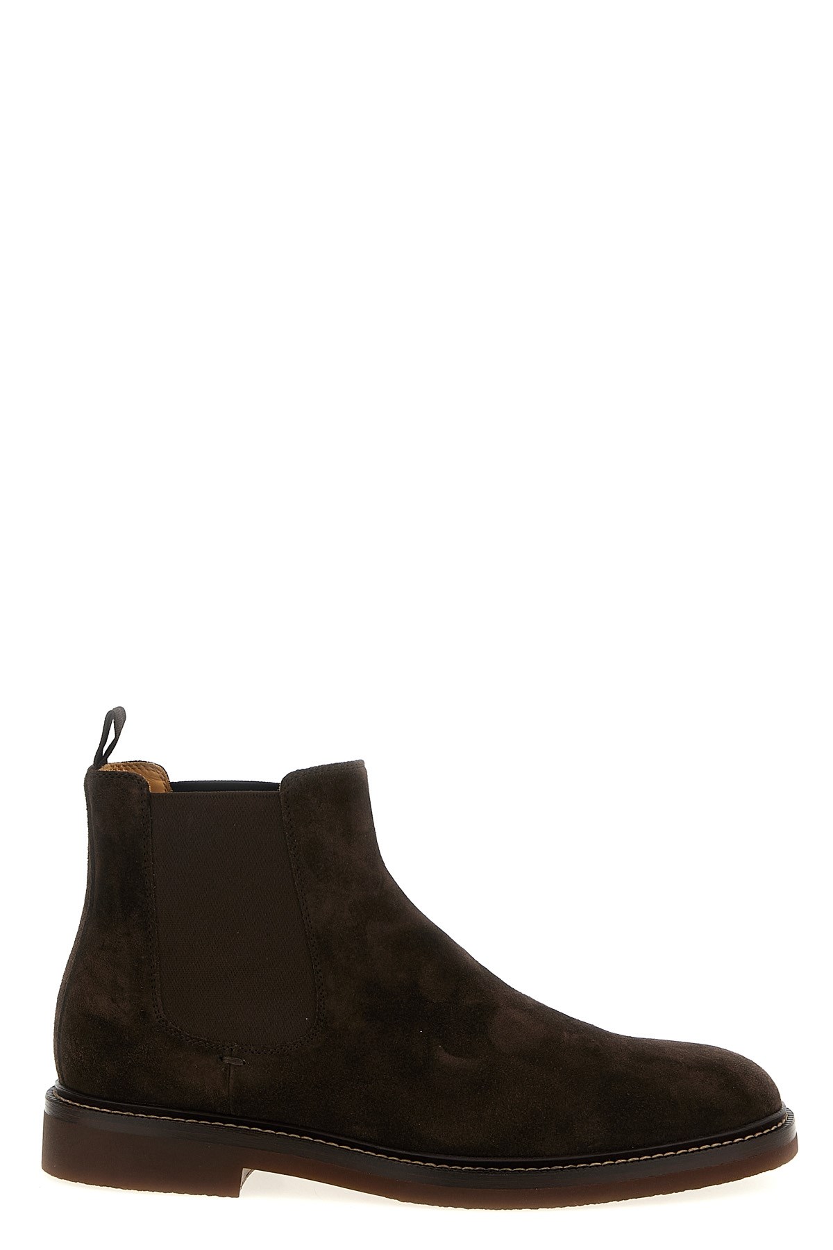 Brunello Cucinelli Chelsea Ankle Boots In Brown