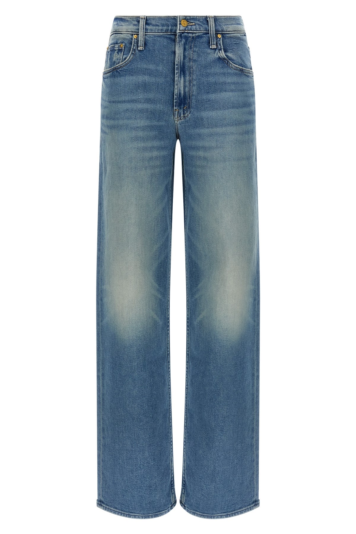 Mother The Spinner Zip Sneak Jeans In Blue