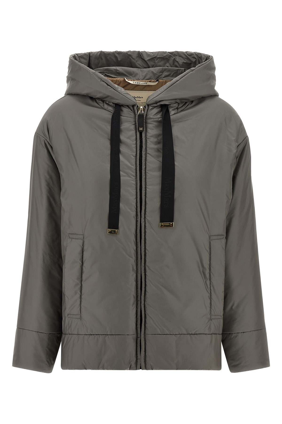 Max Mara The Cube Dark Grey Polyester Daria Padded Jacket In Gray