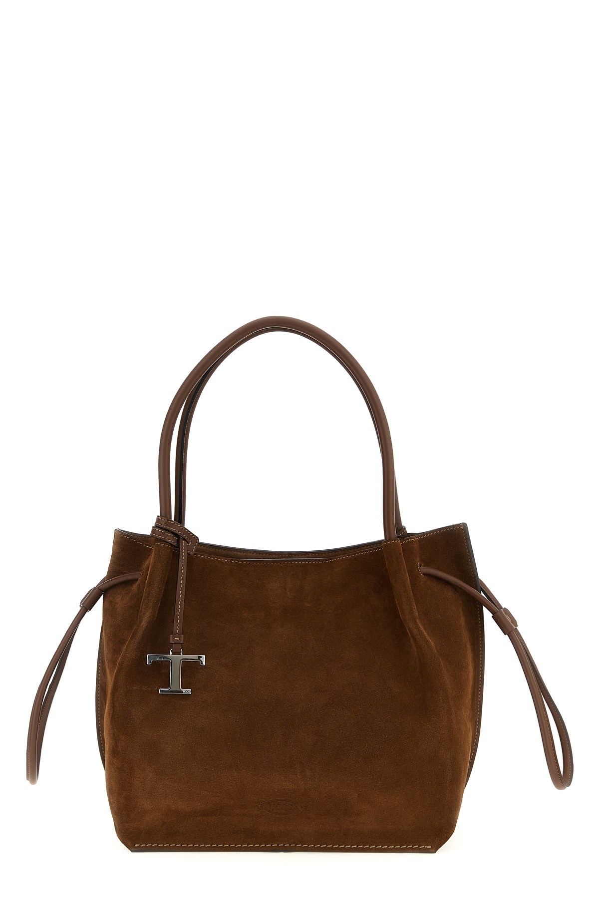 Tod's Medium Buz Suede Tote Bag In Brown