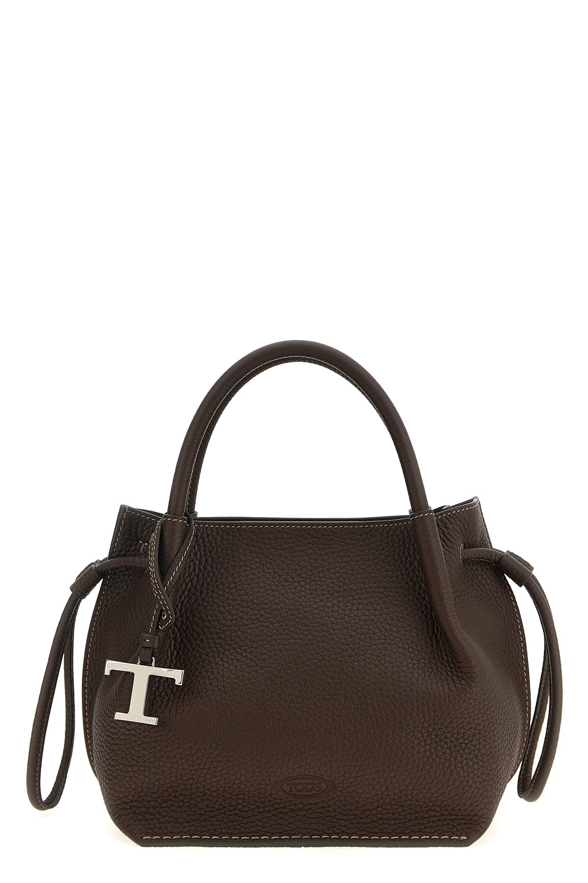 Tod's Brown Handbag With Drawstring Closure And Adjustable Closure In Brown