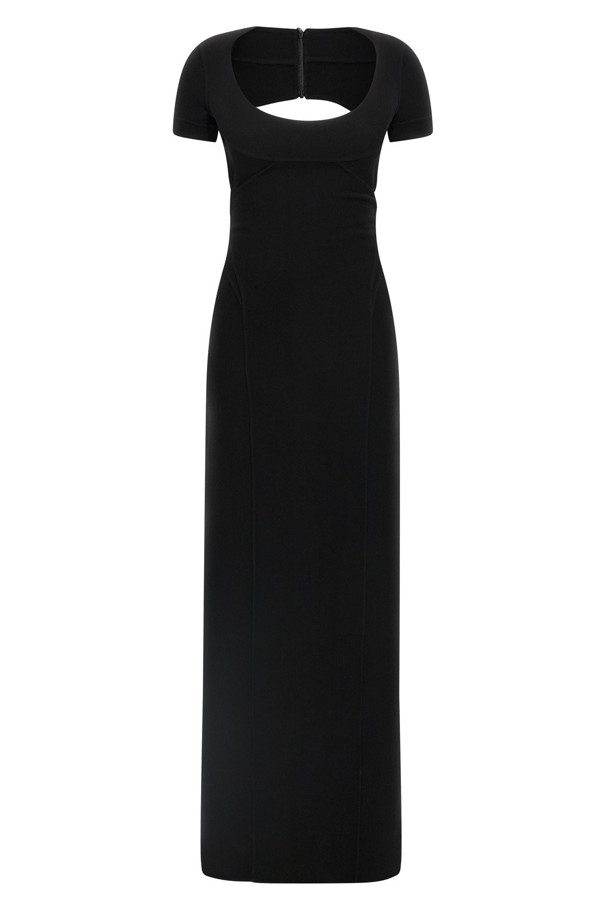 Dsquared2 Fitted Long Dress Round Neckline In Black