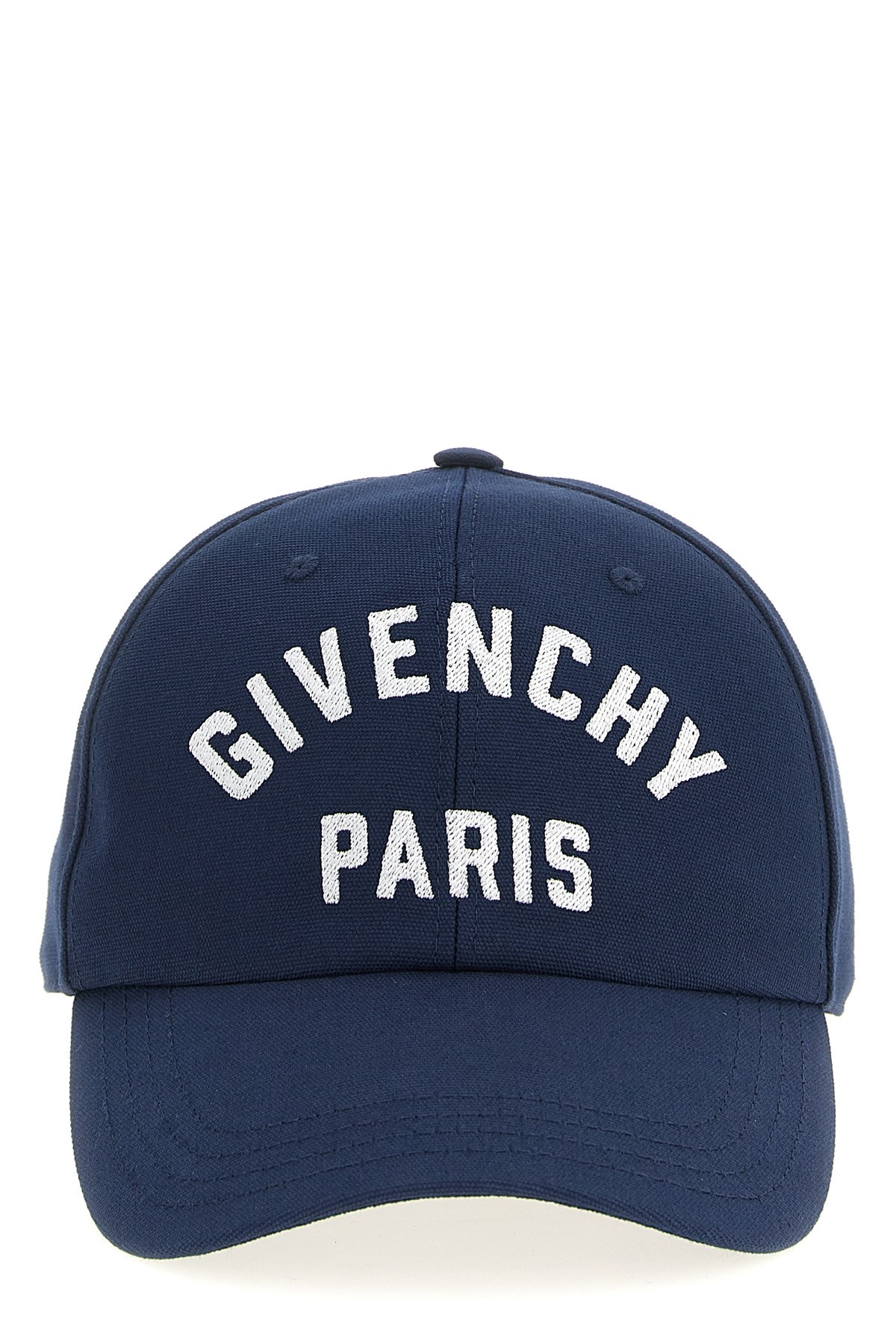 Givenchy Embroidered Cap With Curved Brim And Metal Buckle In Blue