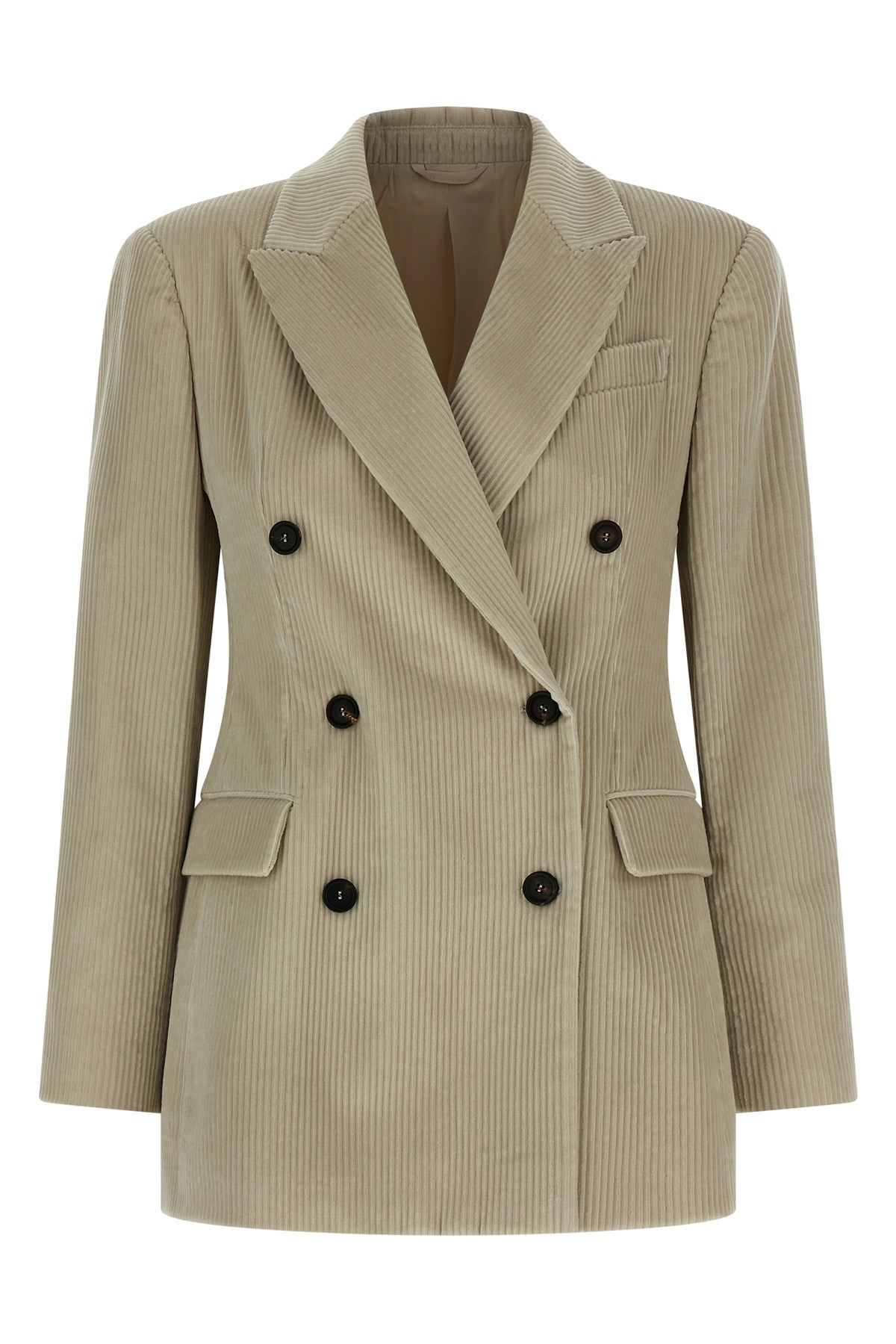 Brunello Cucinelli Velvet Blazer In Sand