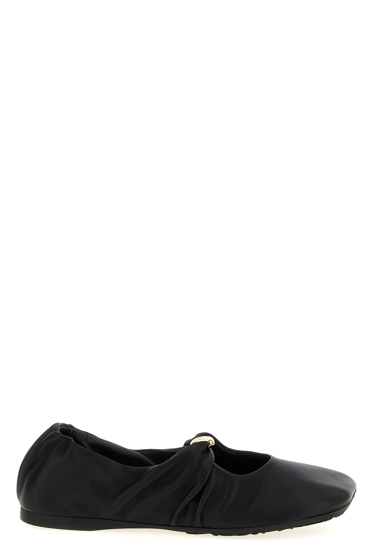 Loewe Women Pebble Ballerina In Nappa Leather In Black