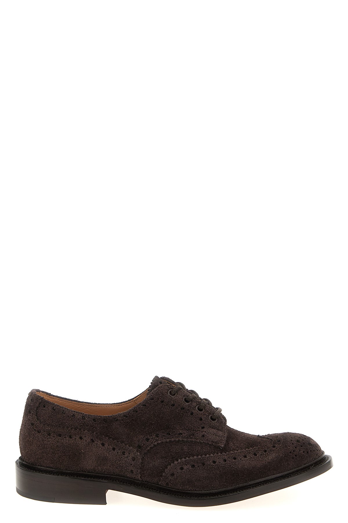 Tricker's Lace-up Shoes Featuring Brogue Detailing In Black