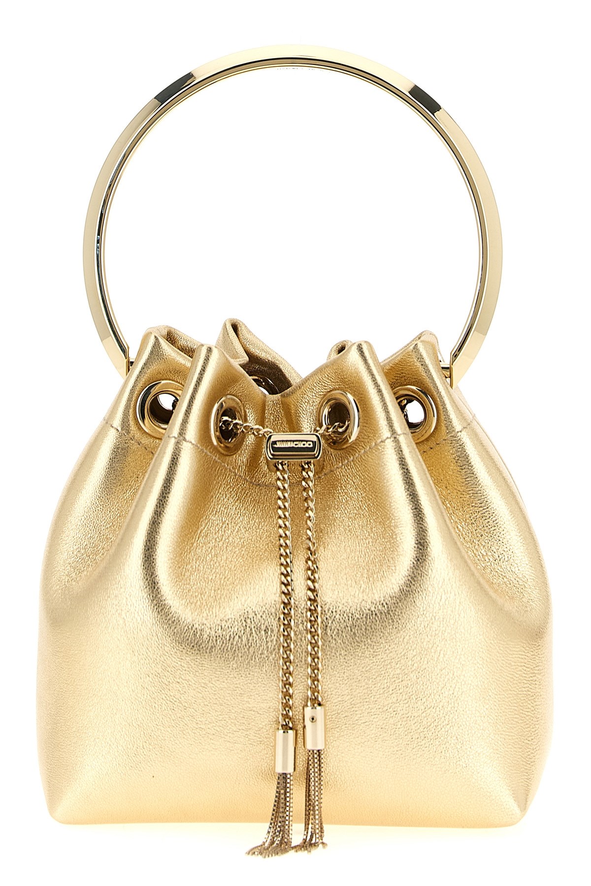 Jimmy Choo 'bon Bon' Bucket Bag In Gold