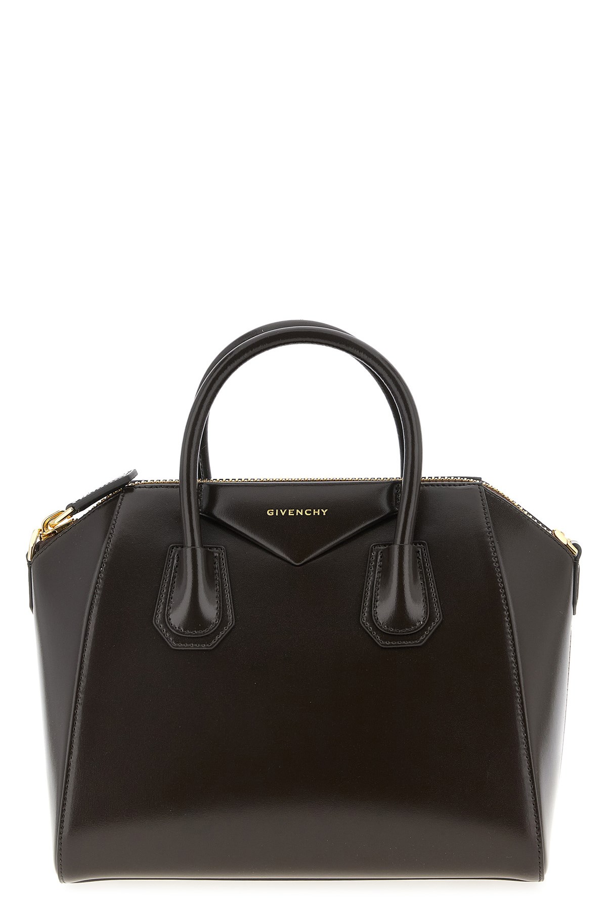 Givenchy Antigona Mini Top Handle Bag In Box Leather In Brown