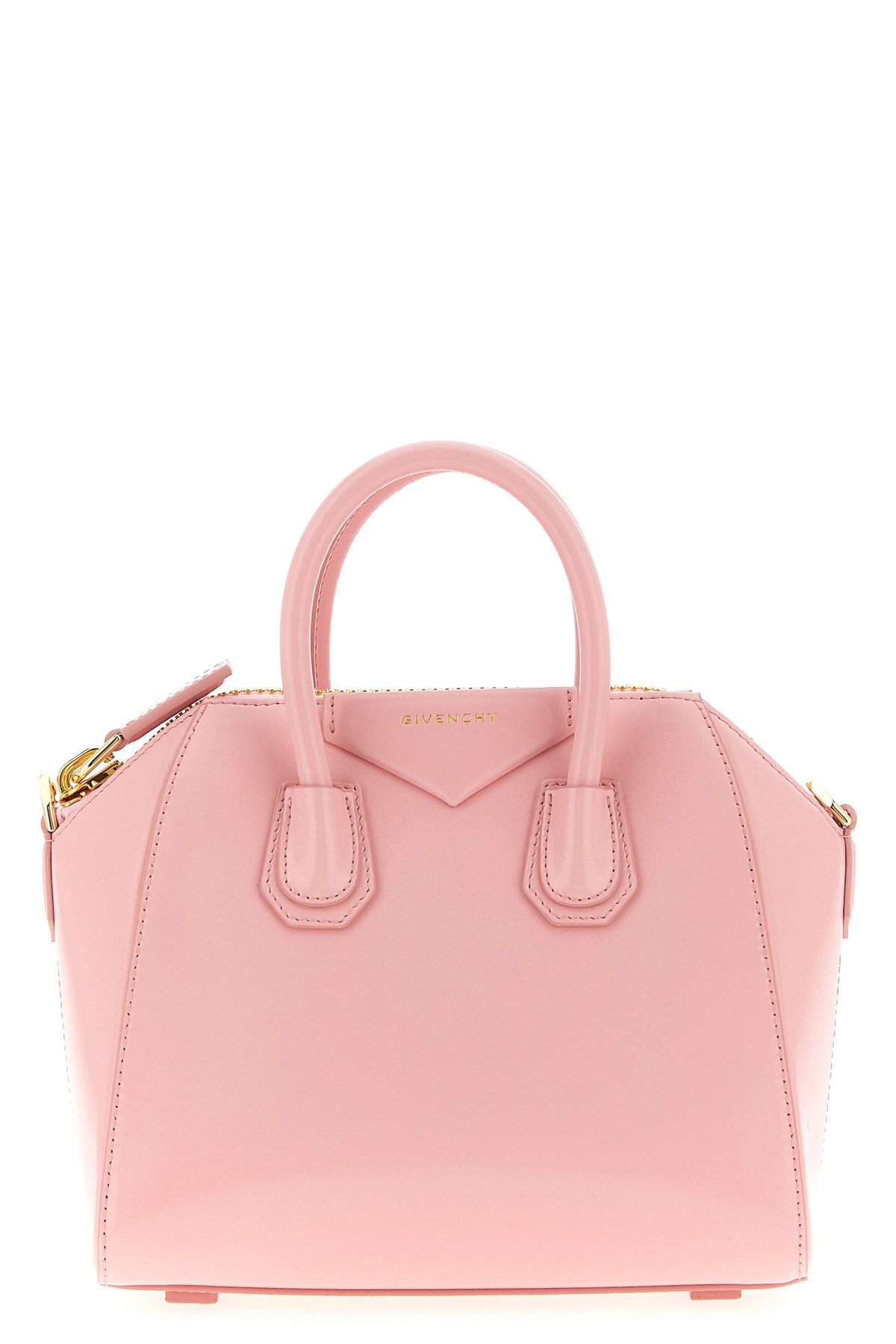 Givenchy Antigona Mini Top-handle Bag In Patent Leather In Pink