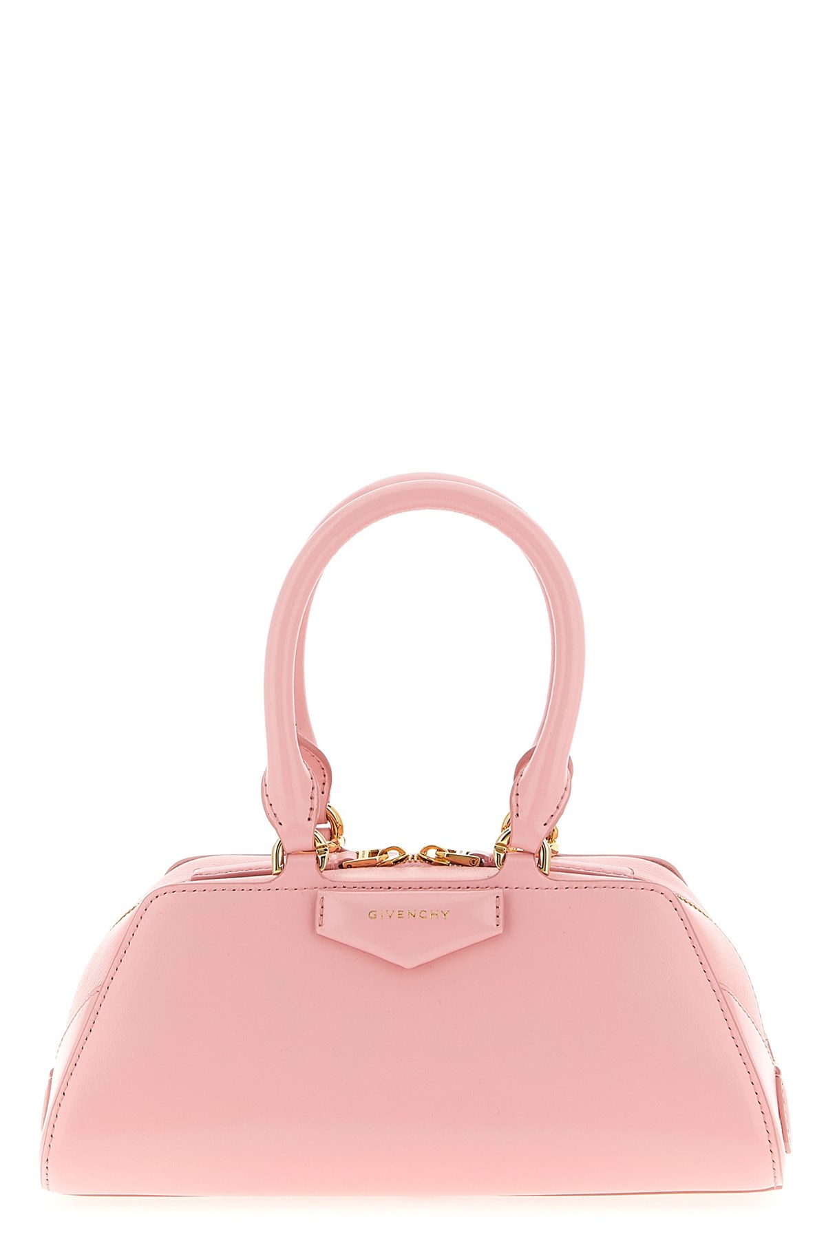 Givenchy Mini Leather Antigona Cube East-west Top-handle Bag In Pink