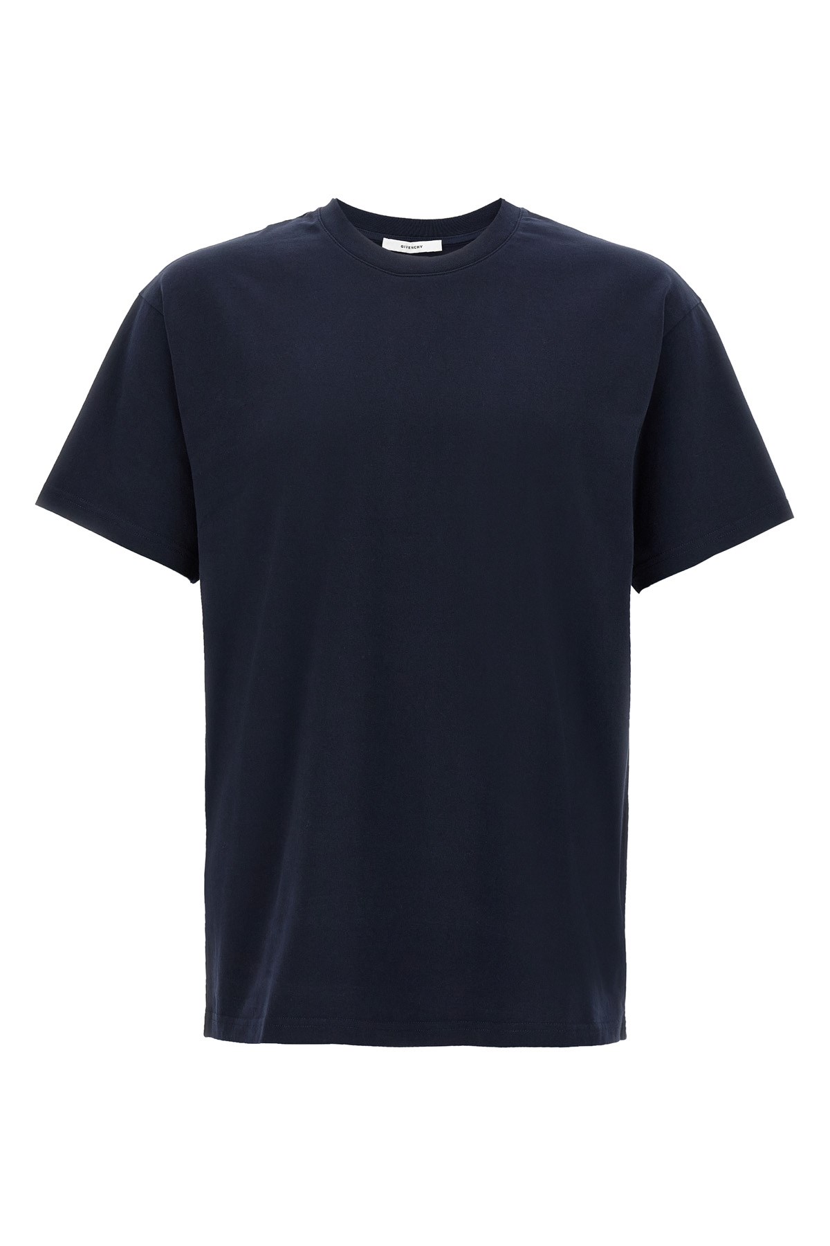 Givenchy Dark Blue Cotton T-shirt In Blue