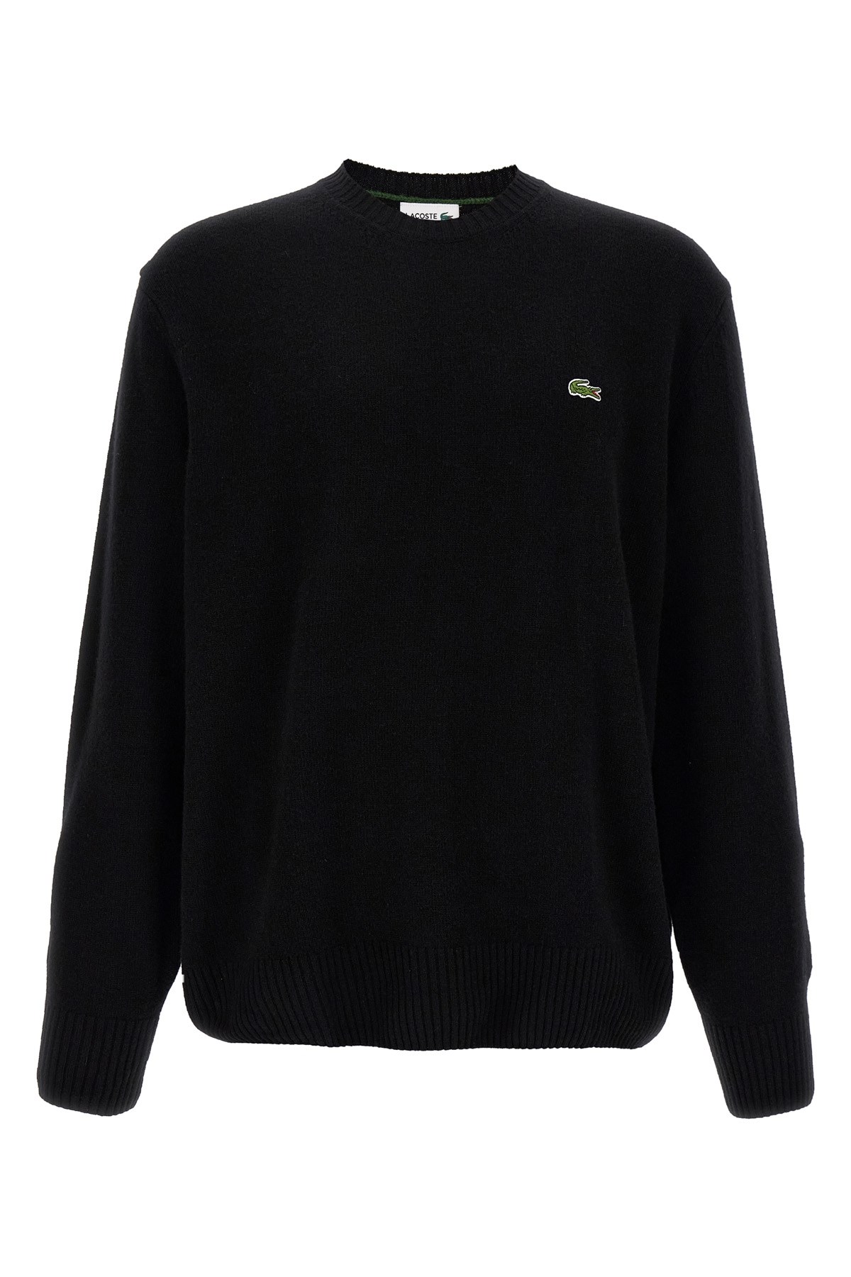 Lacoste Mens Crew Neck Fleece Sweatshirt In Black