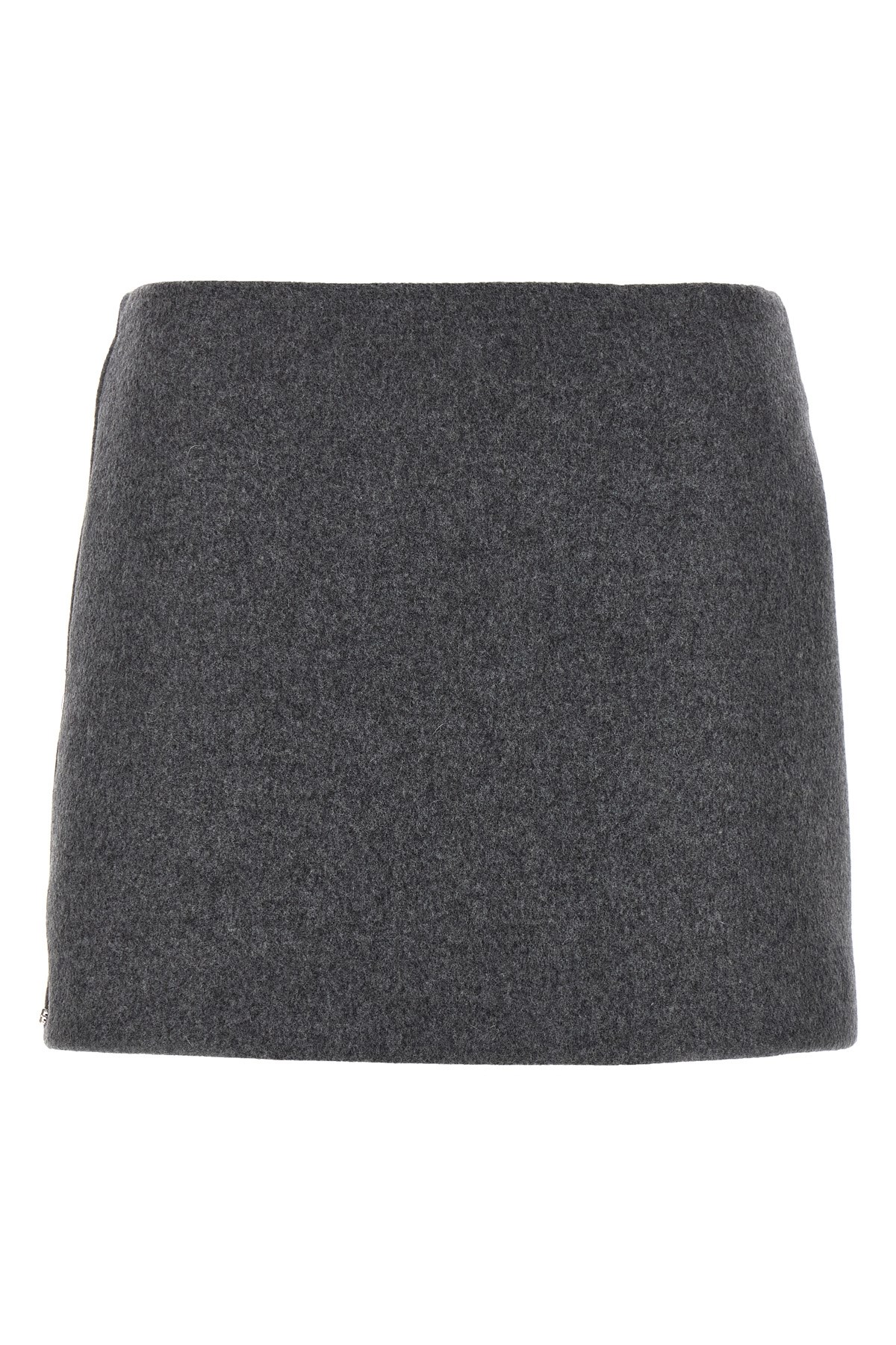 Sportmax Soft Virgin Wool Midi Skirt In Gray