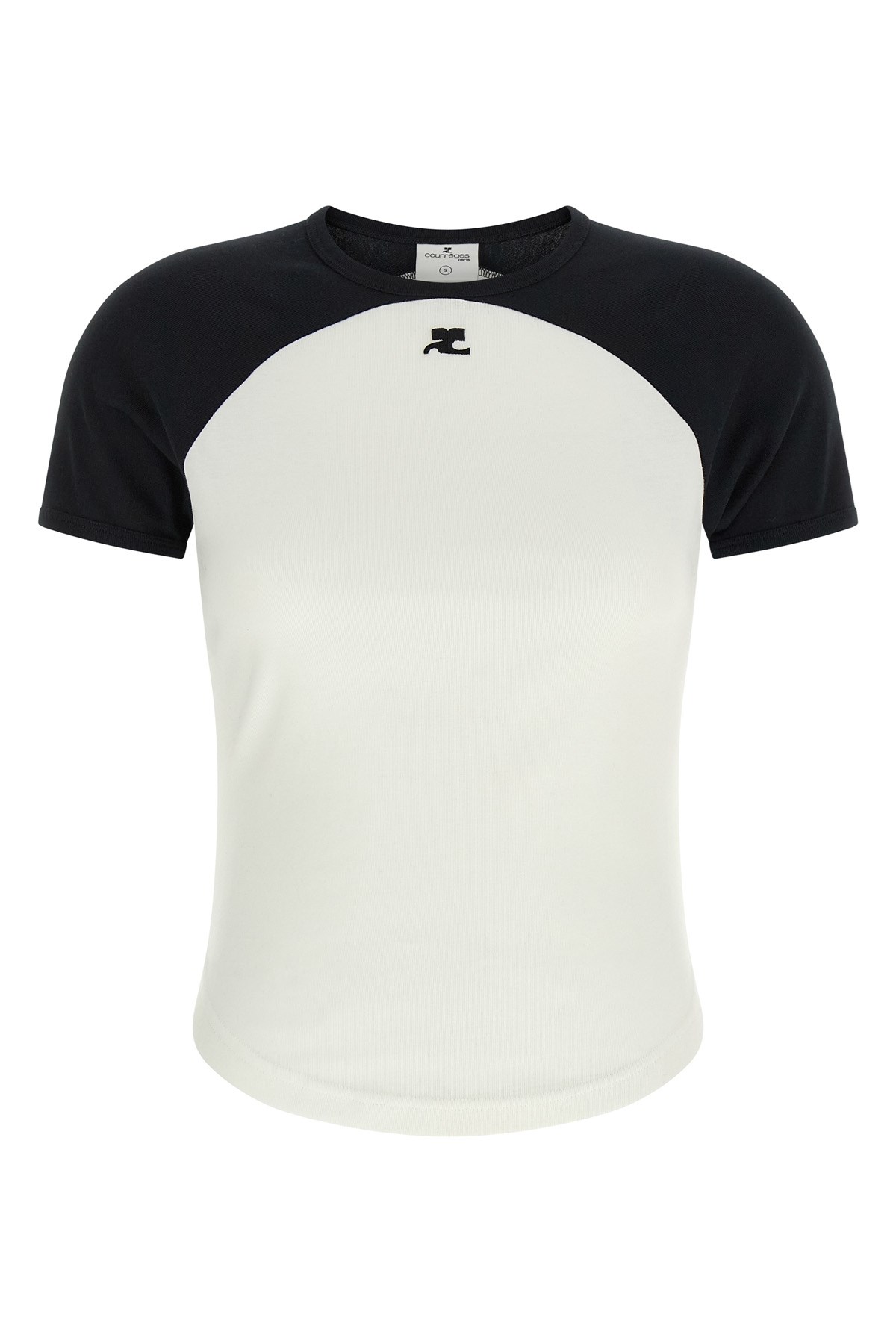 COURREGES 'Circle Contrast' T-Shirt