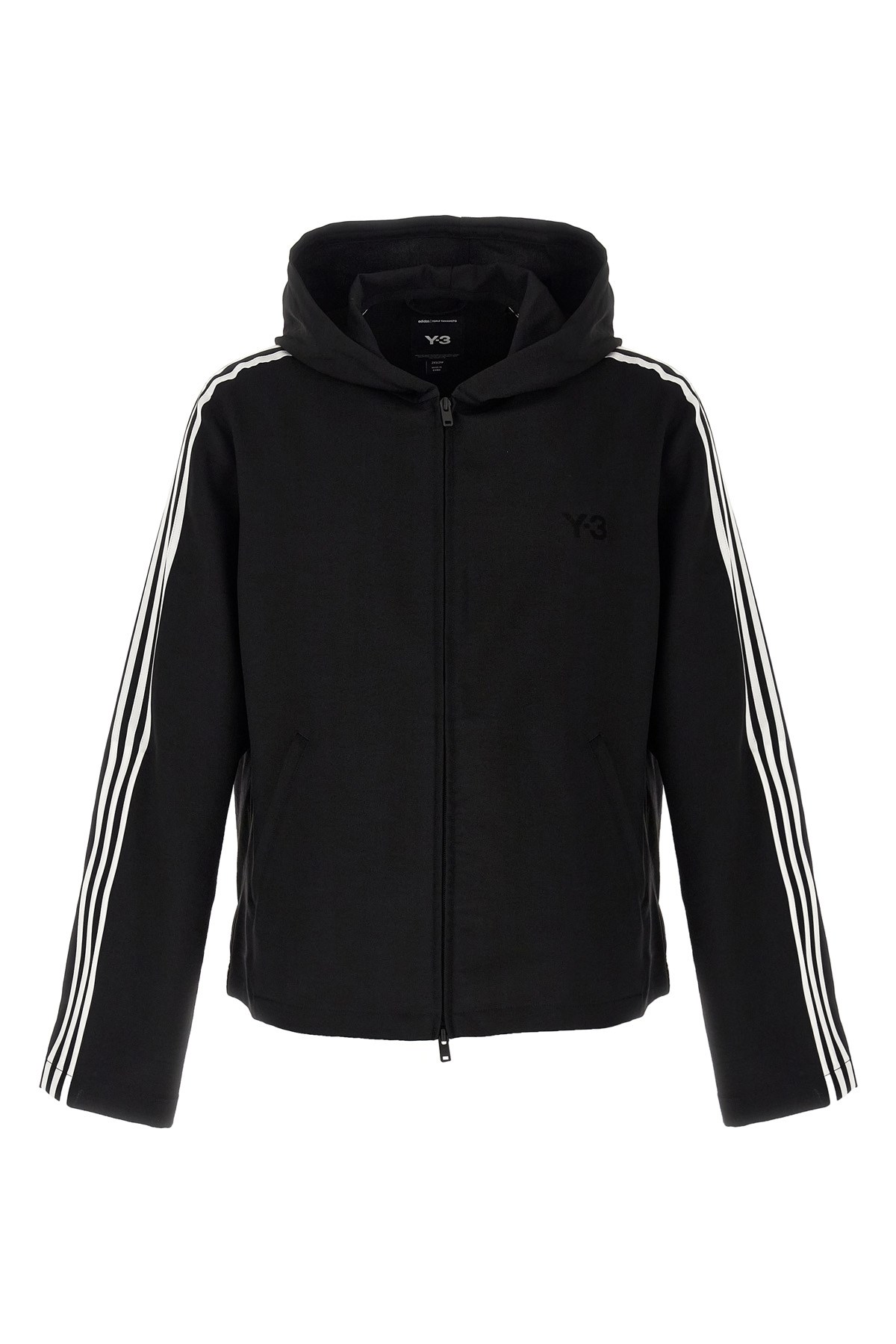 Y-3 Wire Detail Hooded Track Jacket Black In Multi