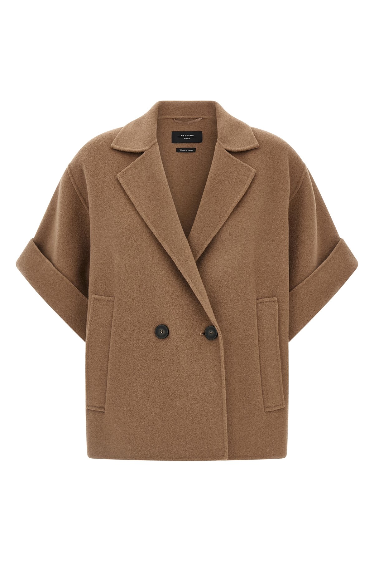 Weekend Max Mara Coat Double-breasted Front Pockets In Brown