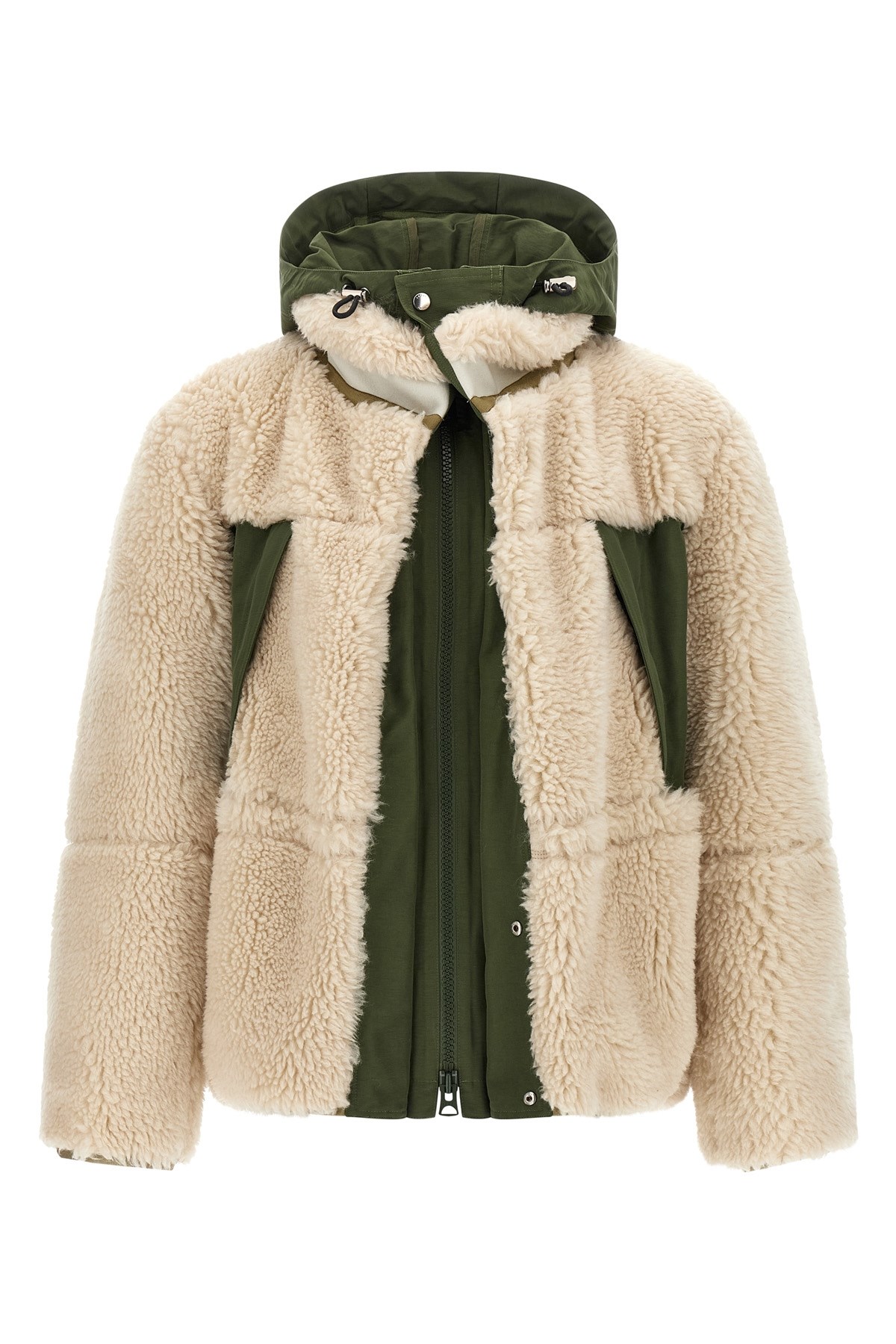 SACAI Faux Shearling Parka