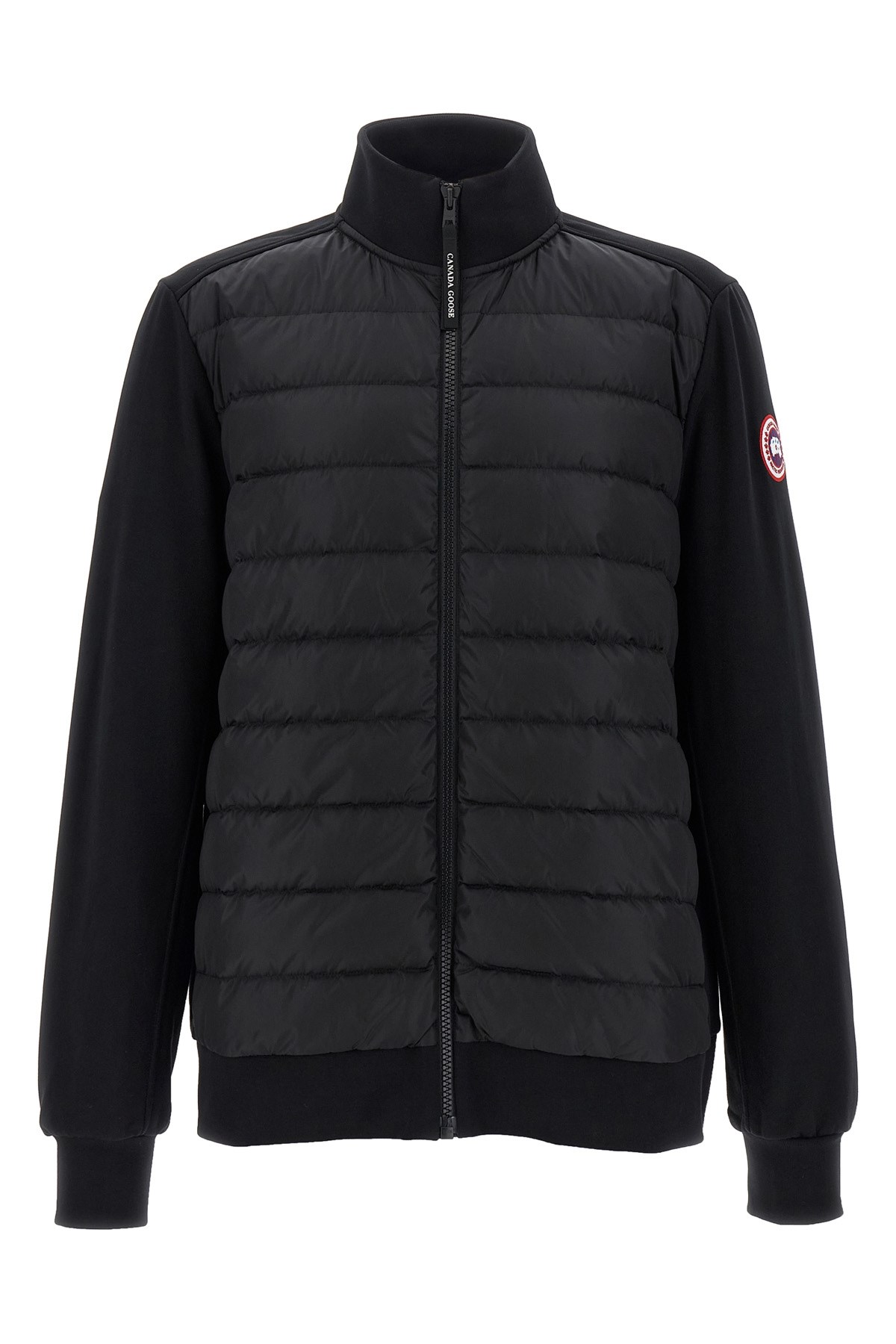 Canada Goose Wattierte Hybridge Huron Jacke Mit Reissverschluss In Black