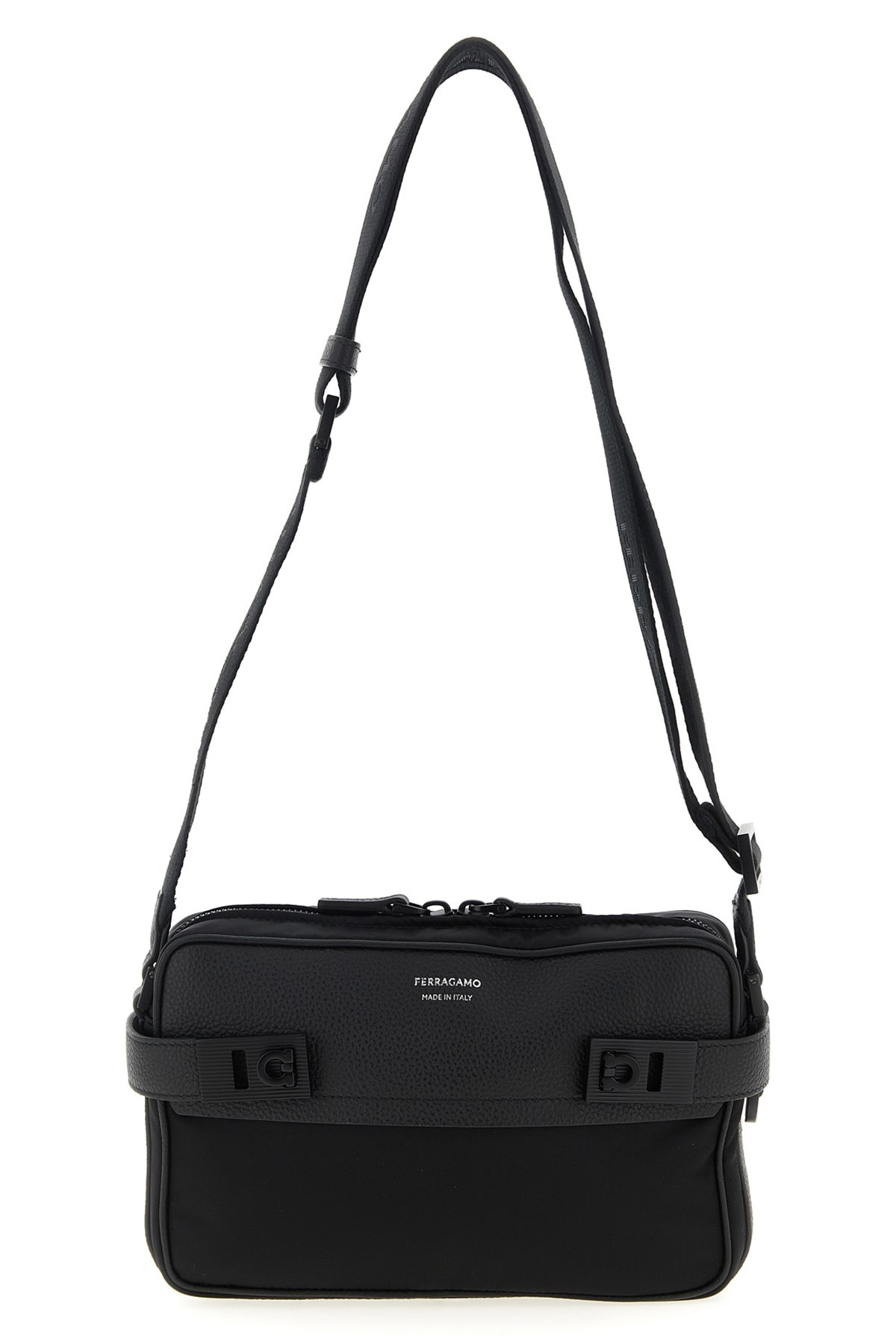 Ferragamo Modern Messenger Bag Adjustable Strap In Black