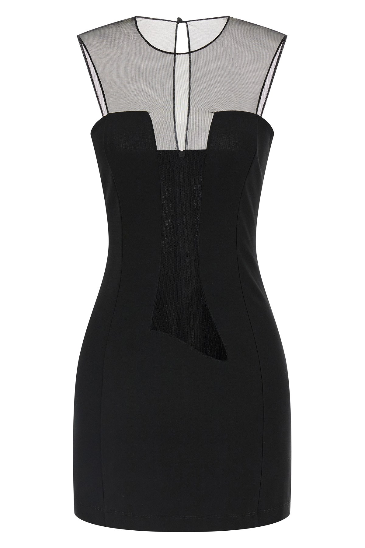 Nensi Dojaka Tulle Insert Dress In Black
