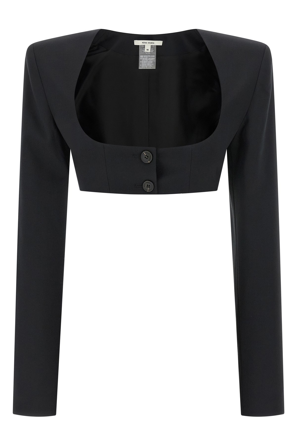 Nensi Dojaka Cropped Jacket In Black
