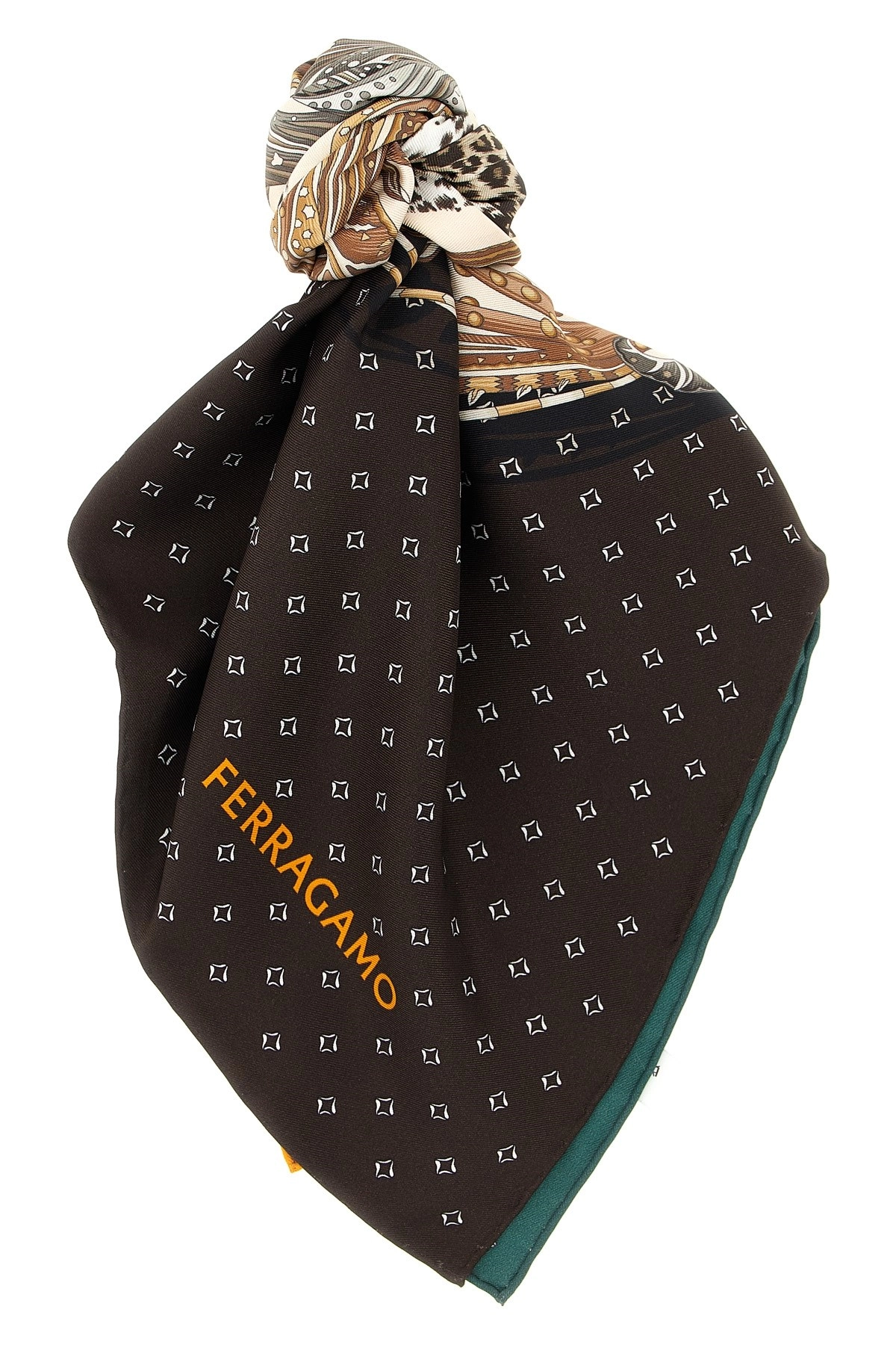 ボレロ・ショール Ferragamo Silk scarf Madras print Ferragamo 'madras' print scarf available on julian-fashion