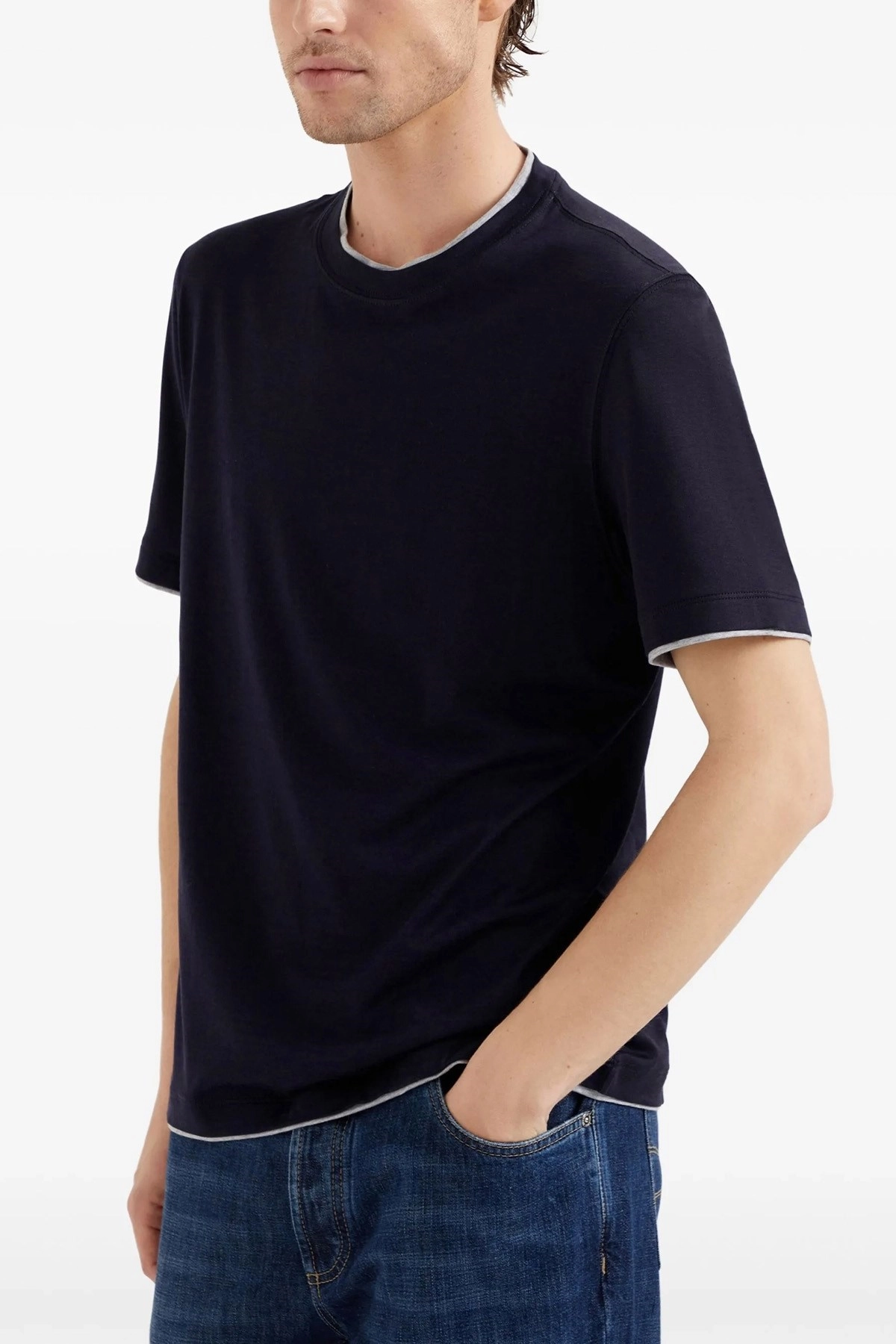 Brunello cucinelli Double layer t-shirt available on julian