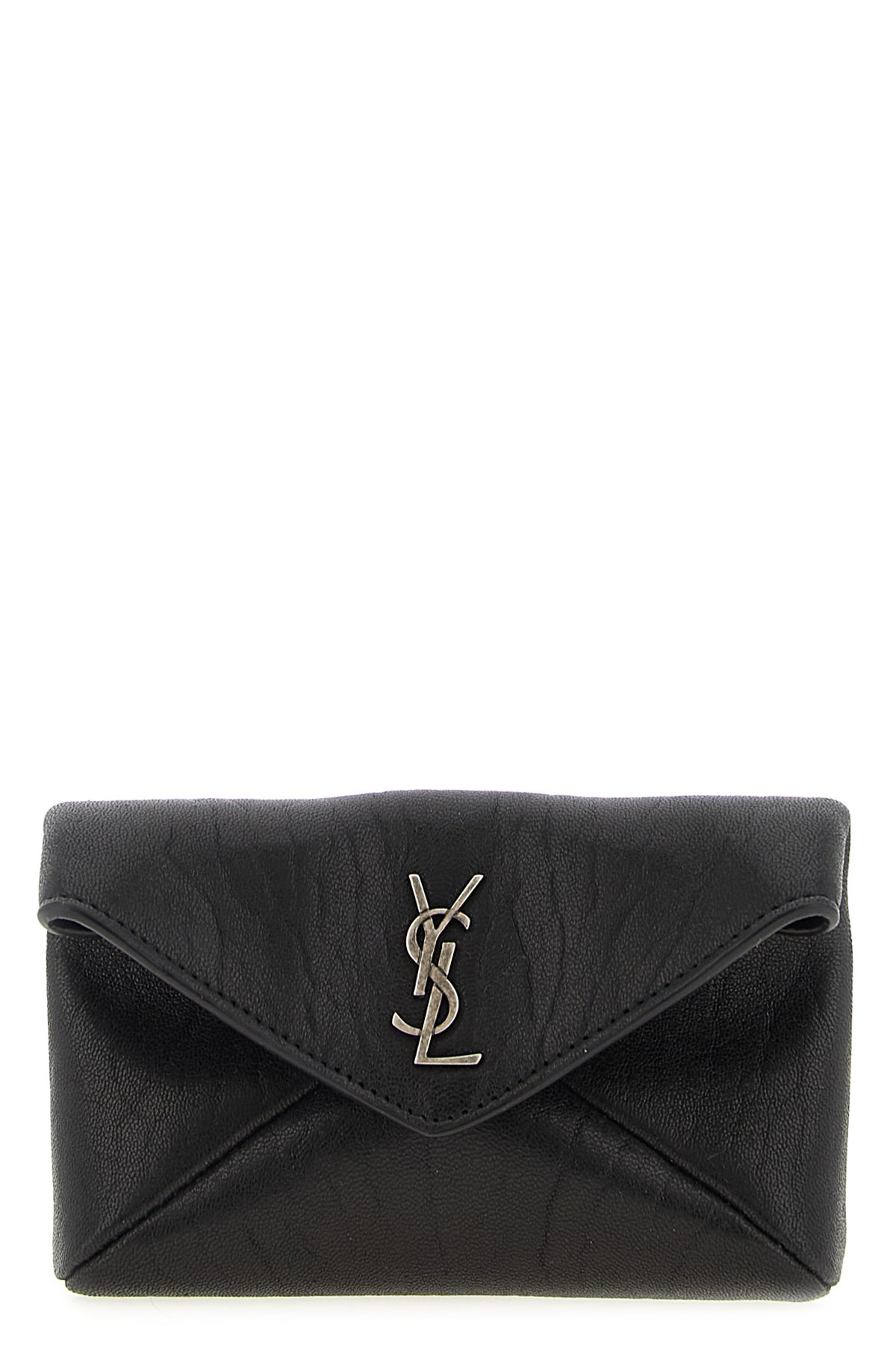 Saint Laurent Envelope-shaped Card Holder Exudes Style In Black