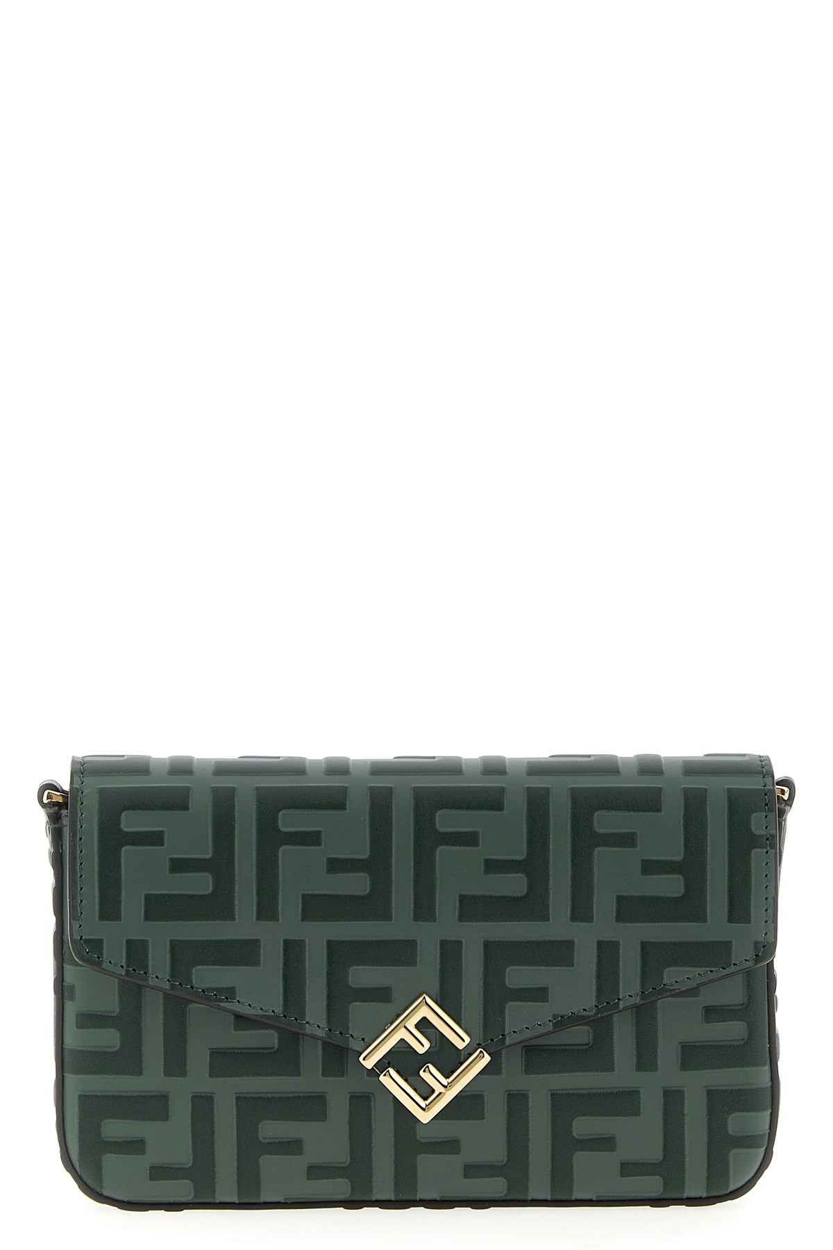 Fendi 'ff Diamonds' Wallet On Chain In Green