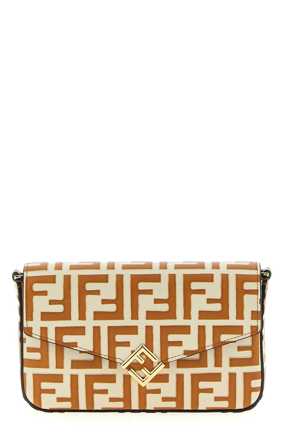 Fendi 'ff Diamonds' Wallet On Chain In Brown