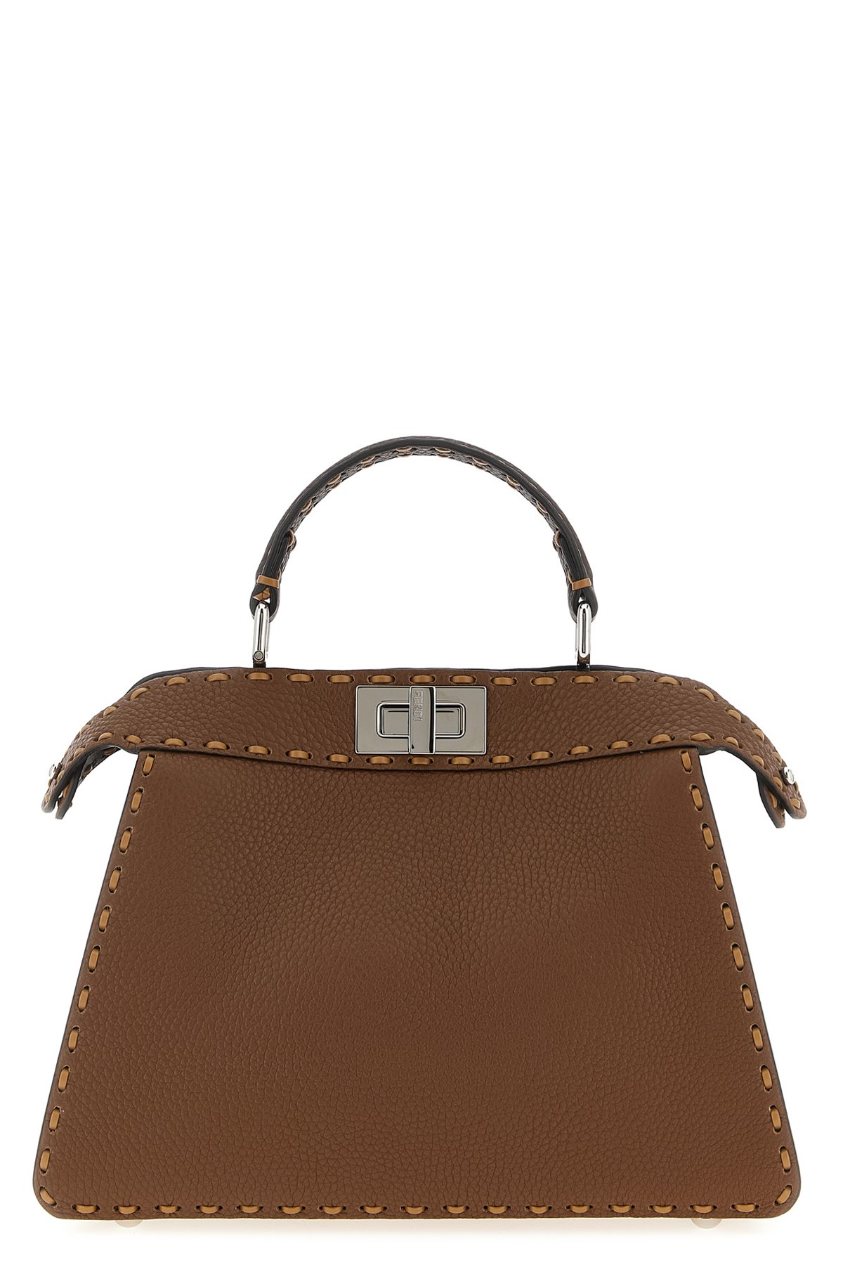 Fendi Peekaboo Iseeu Small Handbag In Brown